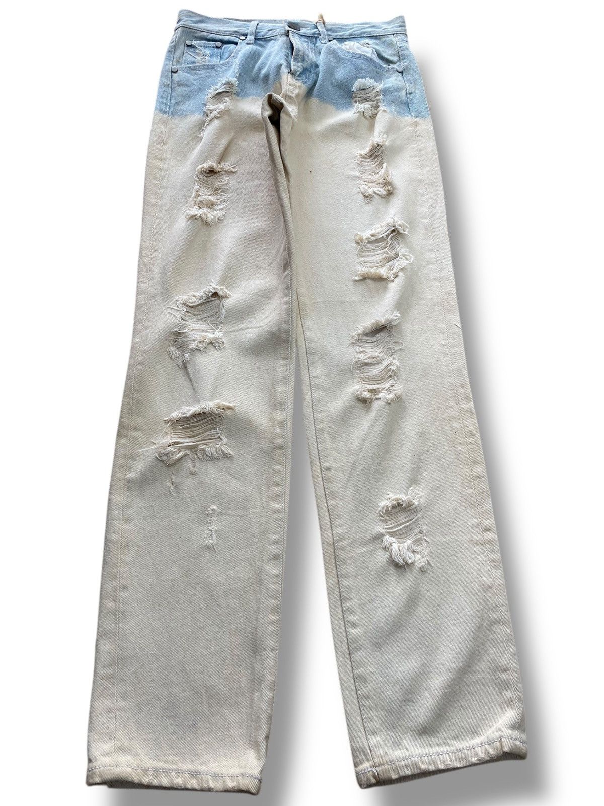Japanese Brand Japanese Brand Distressed Style Skinny Leg Jean Size 28" / US 6 / IT 42 - 1 Thumbnail