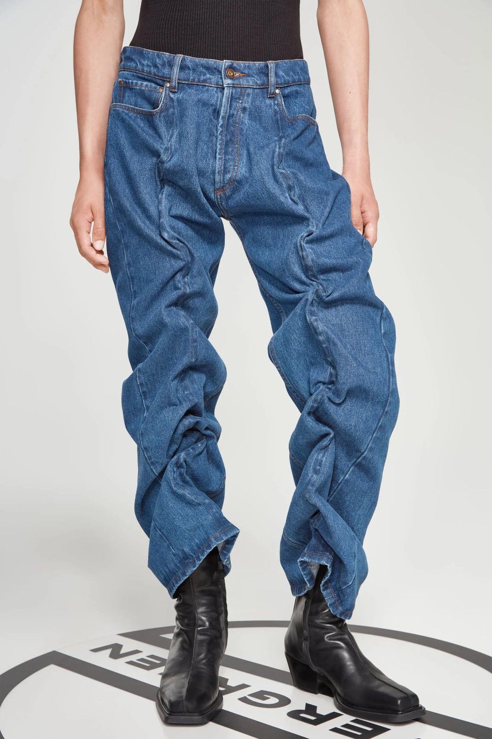 Y/Project Y/Project Metal Wire Wide Leg Jeans Size US 26 / EU 42 - 3 Thumbnail