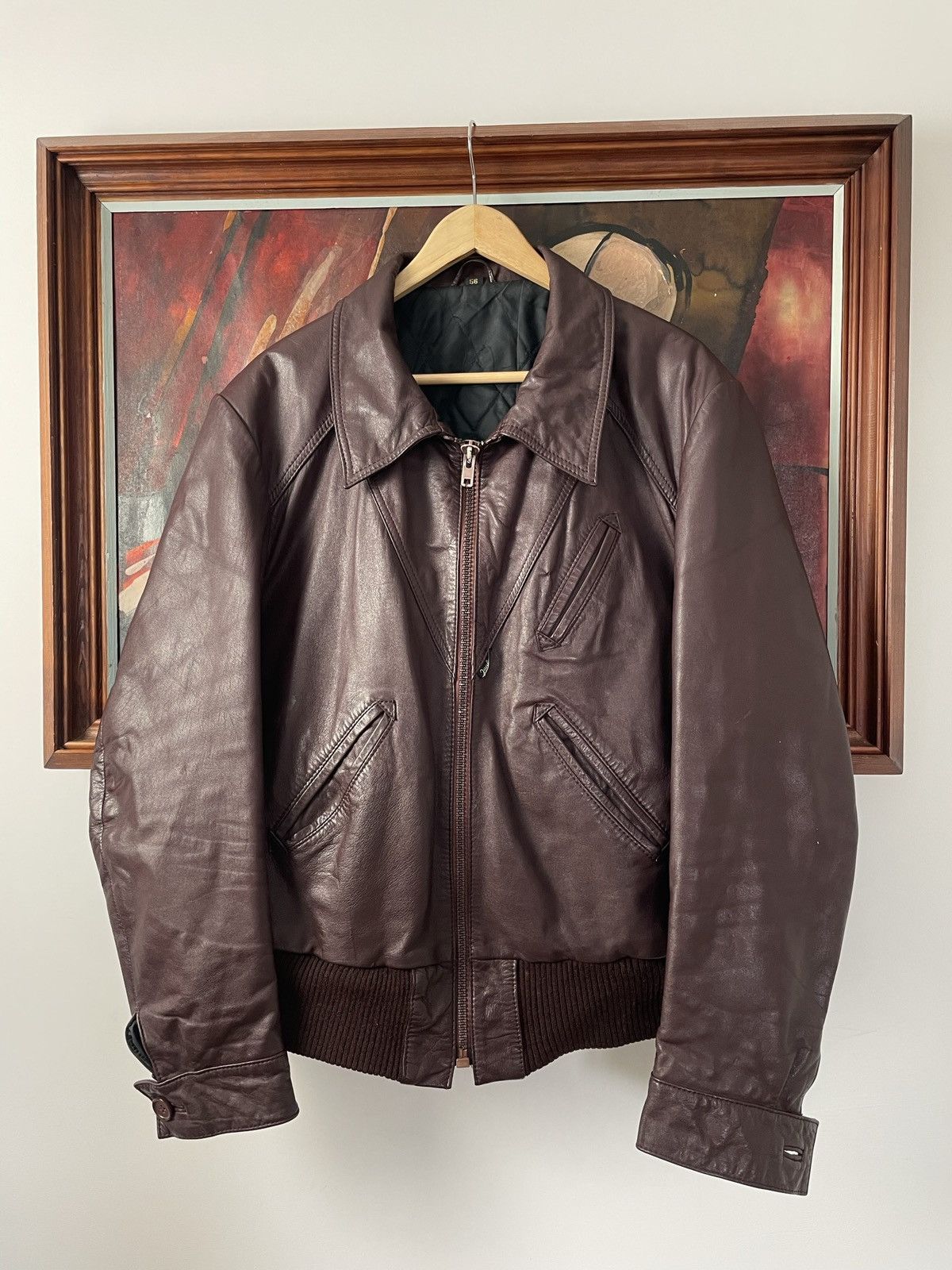 Genuine Leather Genuine Leather Vintage Pilot Bomber Jacket High Quality Size US L / EU 52-54 / 3 - 1 Thumbnail