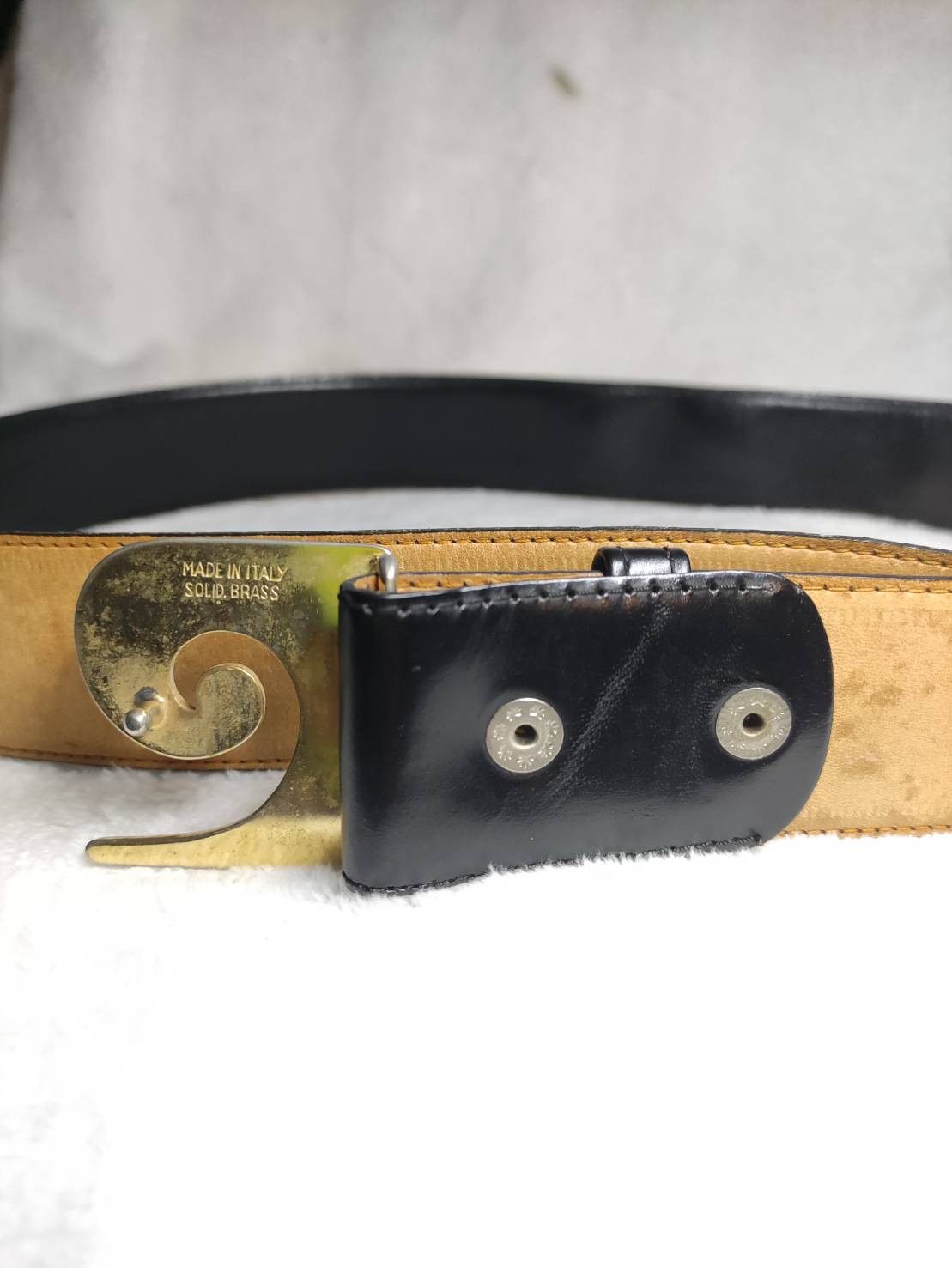 Pierre Cardin Vintage Pierre Cardin Solid Brass Made in Italy Leather Belt Size ONE SIZE - 6 Thumbnail