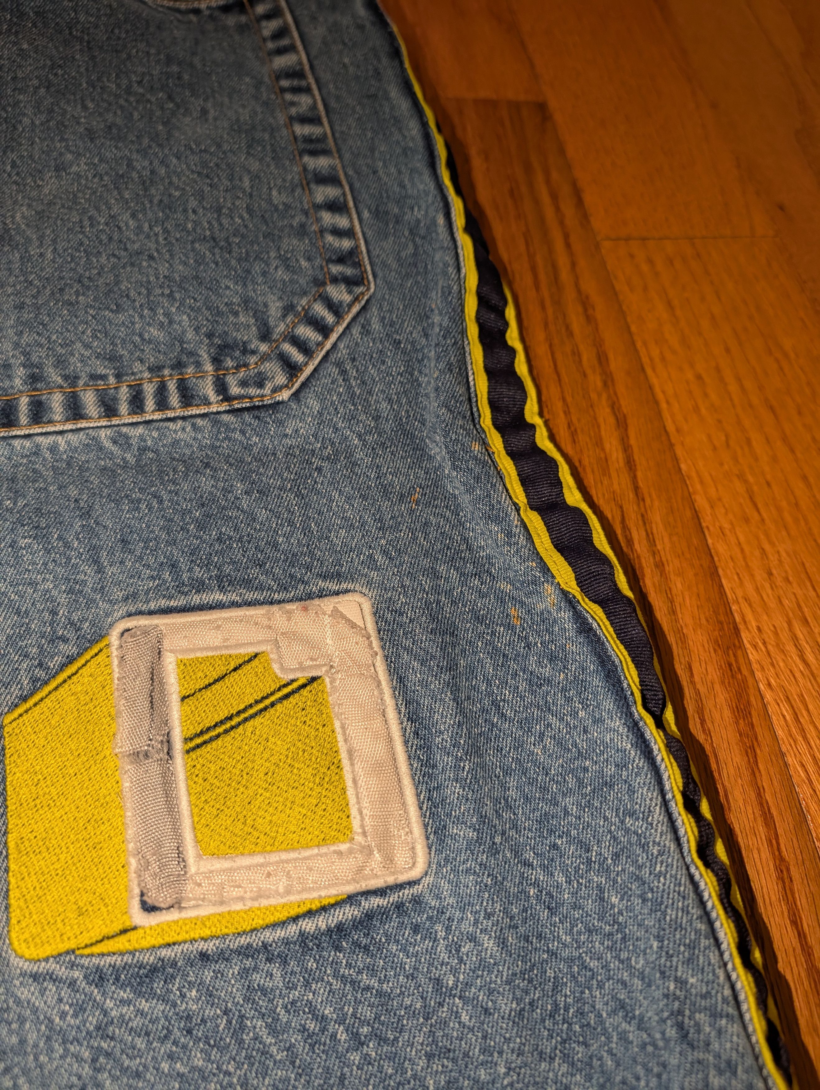 Southpole VTG Paco Jeans Embroidered Baggy Denim Skater Shorts Size US 38 / EU 54 - 6 Thumbnail
