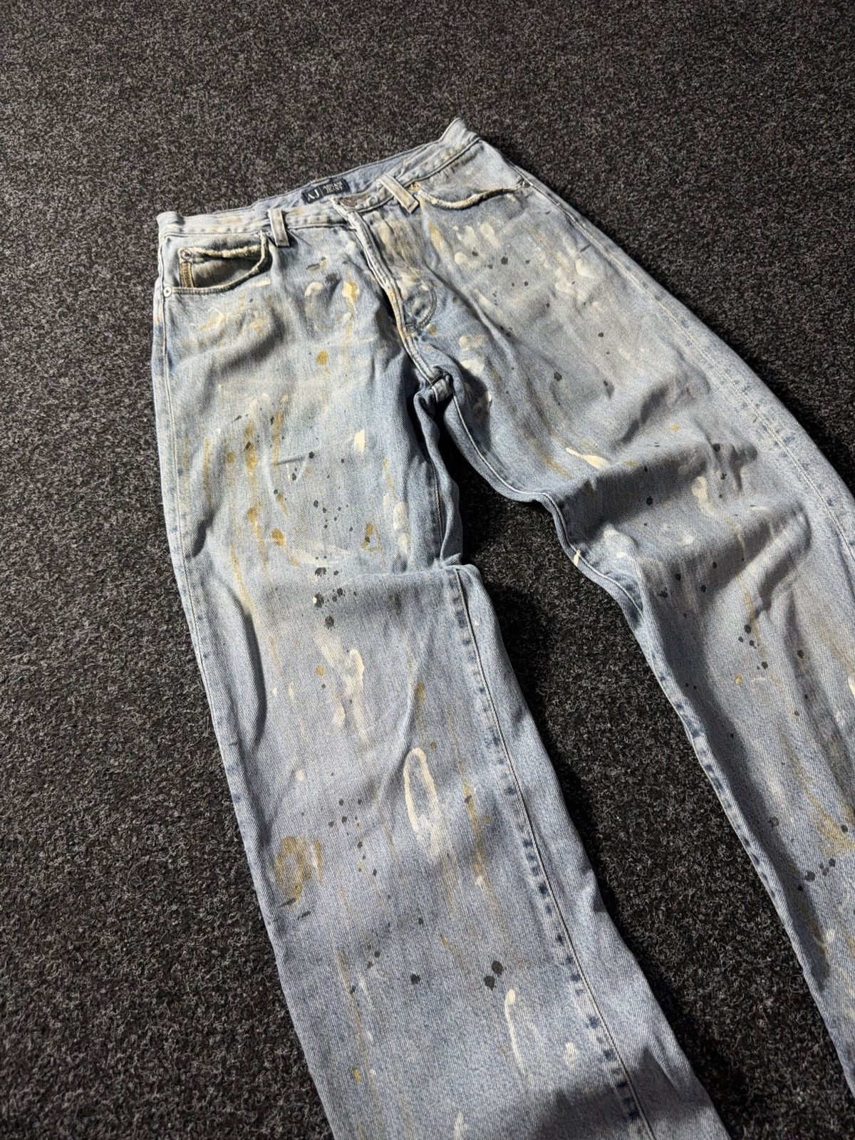 Armani × Vintage Vintage 90s Distressed Armani Jeans Baggy Pocket Logo Size 29" - 5 Thumbnail