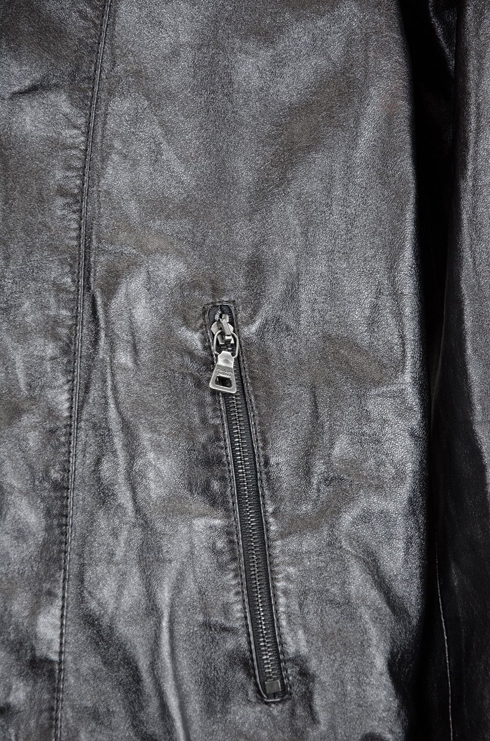 Prada Prada Leather Zip Jacket – Size 42 (Made in Italy) Size M / US 6-8 / IT 42-44 - 3 Thumbnail