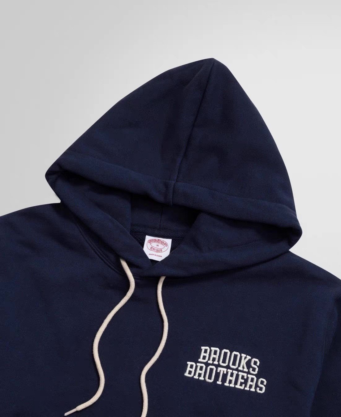 Brooks Brothers Brooks Brothers Terry Cloth Logo Pullover Hoodie Ｑ22 Size US M / EU 48-50 / 2 - 7 Thumbnail