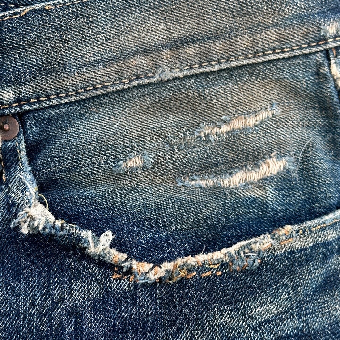 Kapital × Kapital Kountry Boro Redux buckle back selvedge denim boot flare cut Size US 38 / EU 54 - 11 Thumbnail