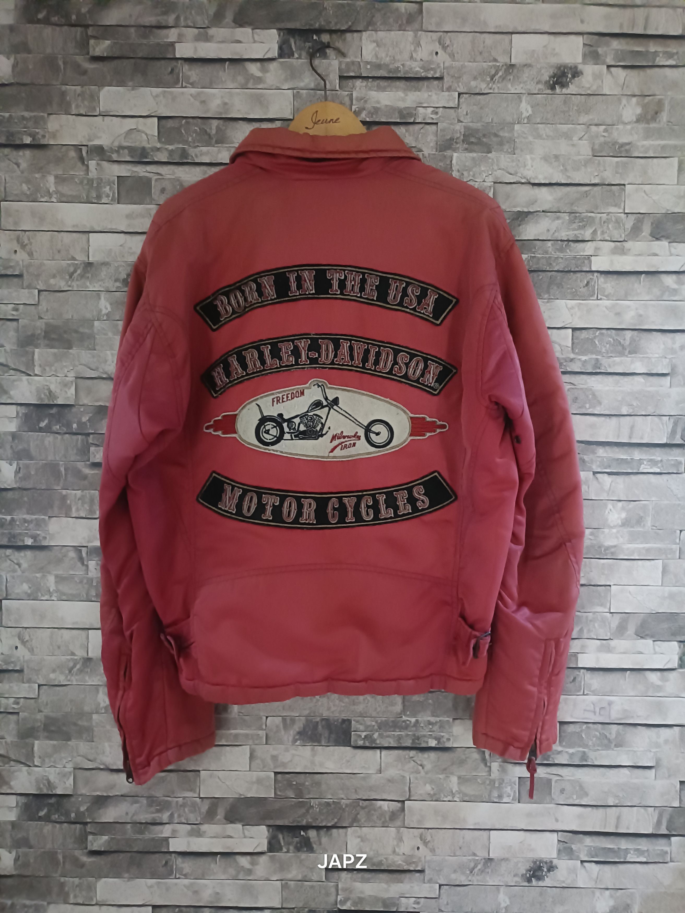 Harley Davidson × Vintage Very rare VTG Harley Davidson Milwaukee iron chopper jacket Size US L / EU 52-54 / 3 - 1 Thumbnail