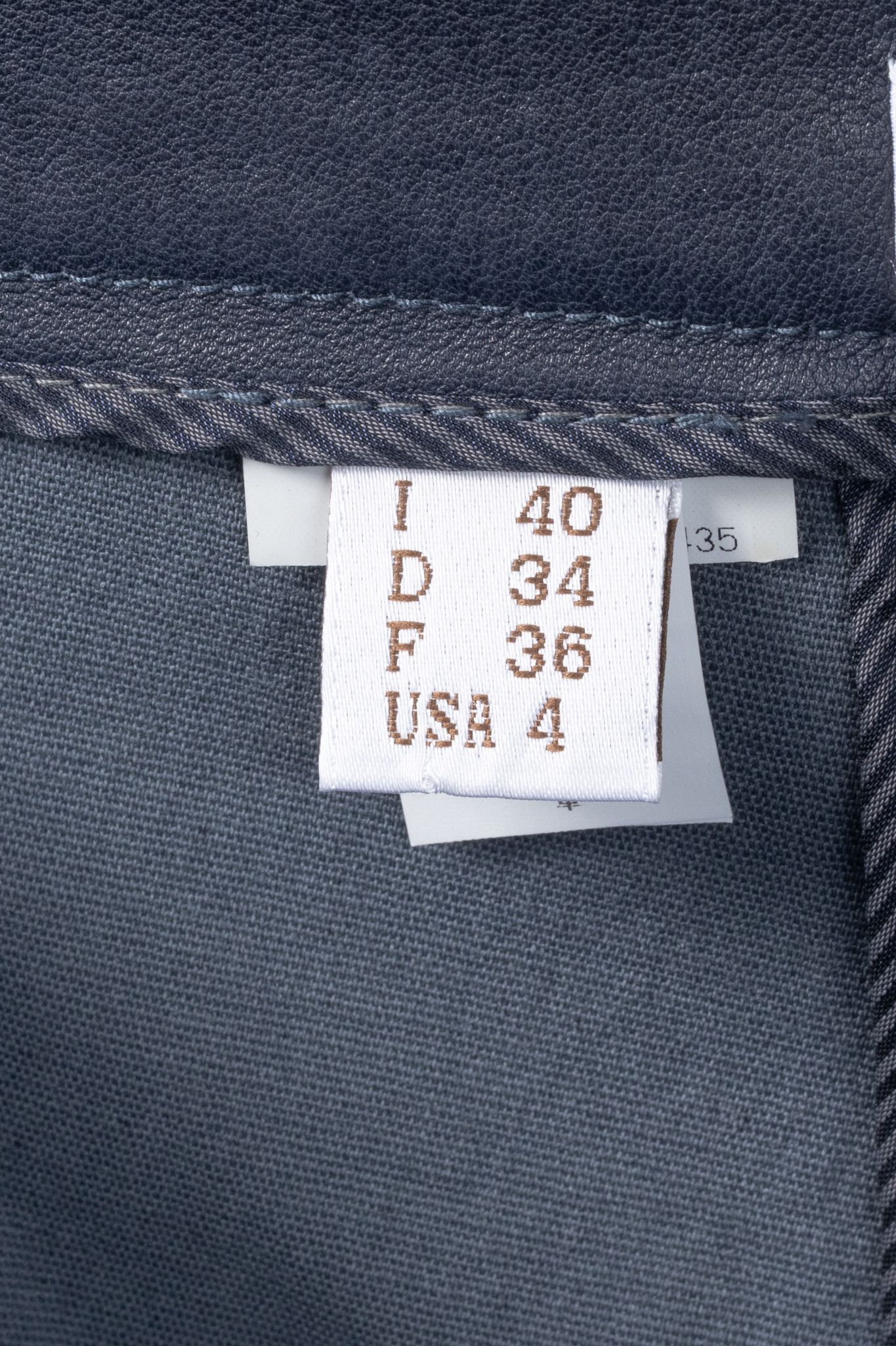 Brunello Cucinelli Brunello Cucinelli AW/15 Navy Stretch-Nappa Leather Leggings Size 27" / US 4 / IT 40 - 9 Thumbnail