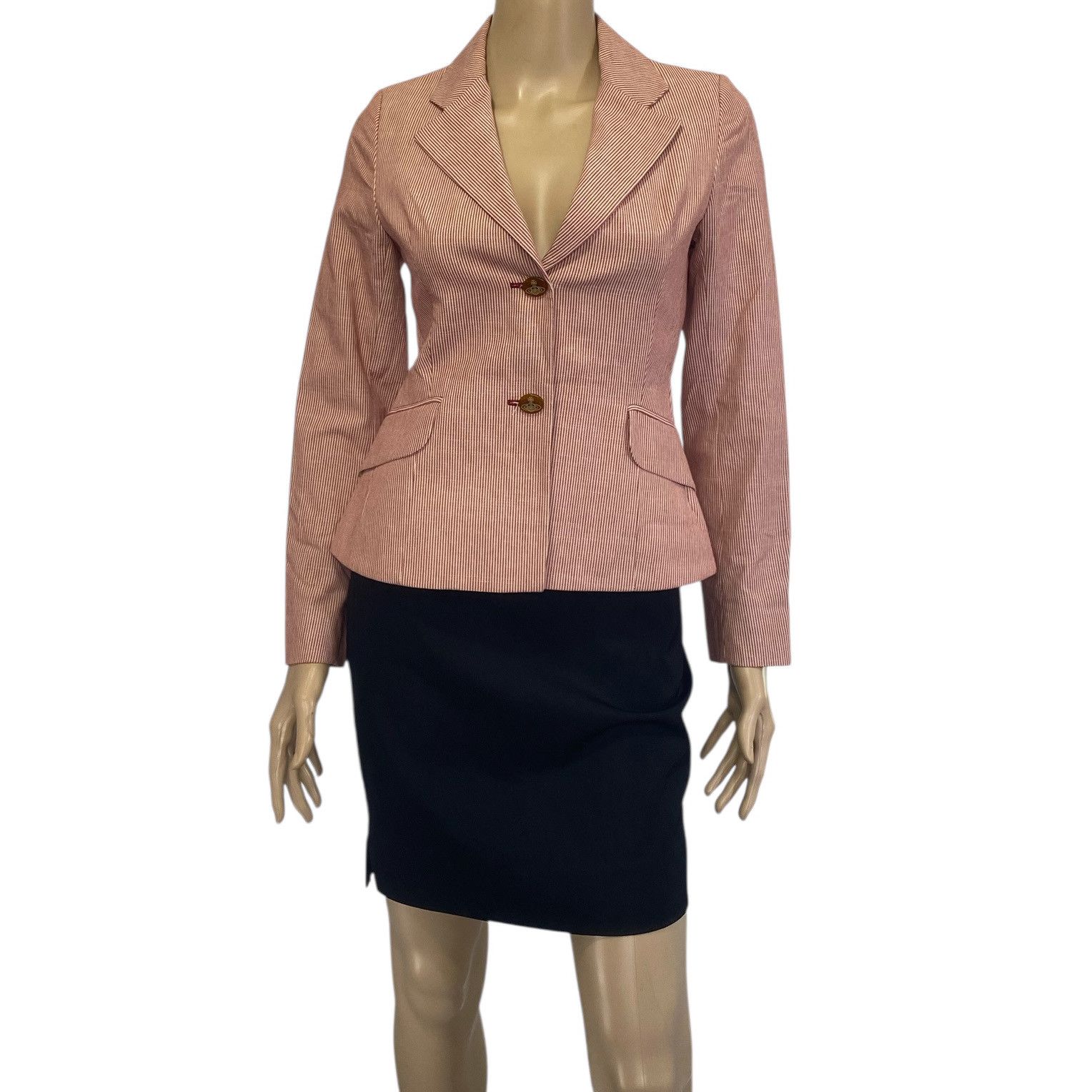 Vivienne Westwood Red Label Vintage Red Striped Blazer Jacket Size S / US 4 / IT 40 - 1 Thumbnail