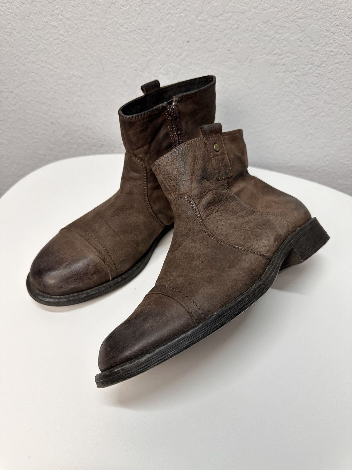 Dirk Bikkembergs RARE LEATHER BOOTS RICK OWENS STYLE AVANT-GARDE SUIDE Guidi Size US 8 / EU 41 - 1 Thumbnail