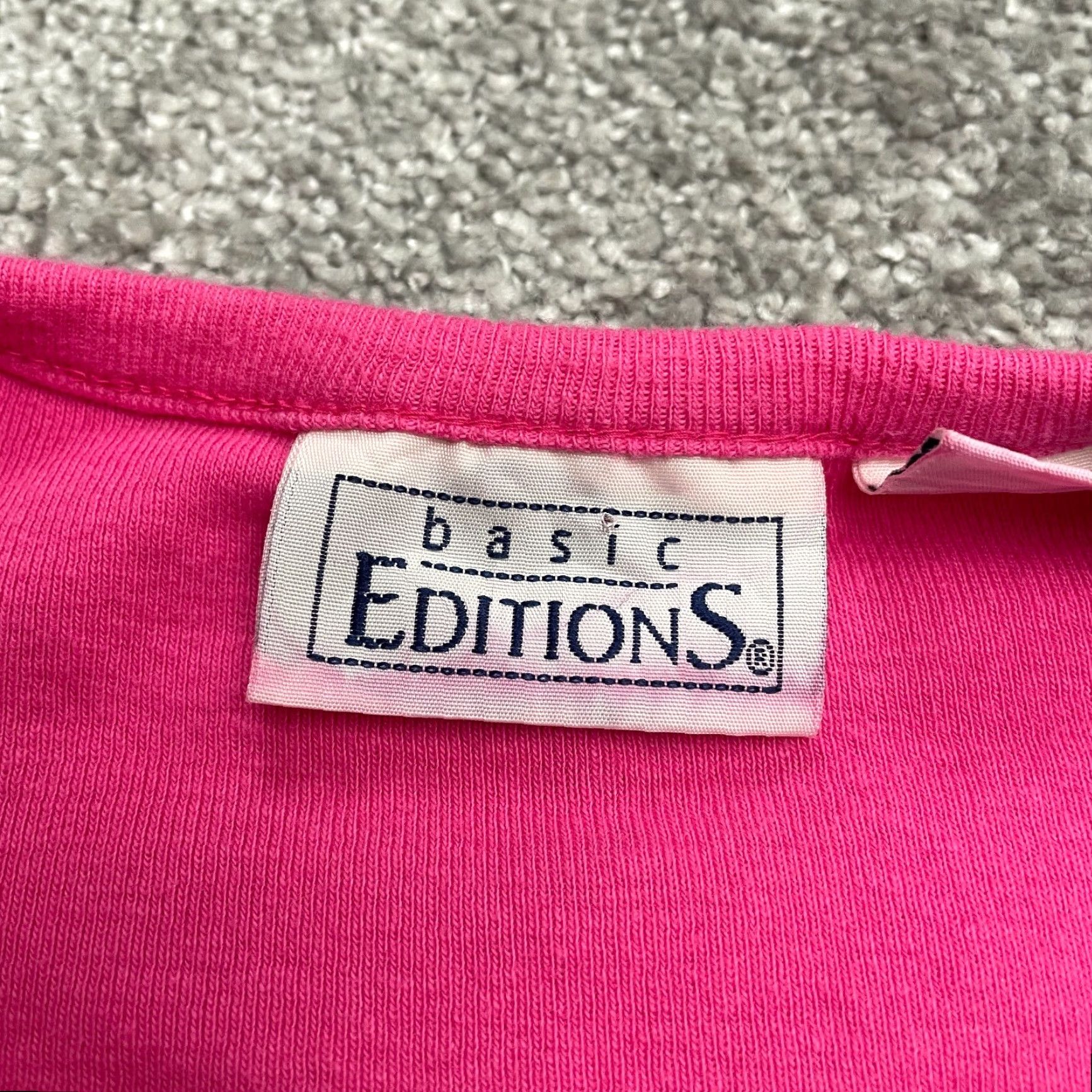 Basic Editions Basic Editions T-Shirt Womens Pink V-Neck Short Sleeve Cotton Casual Tee L Womens Pink Regular Short Sleeve Cotton Tee Size L / US 10 / IT 46 - 4 Thumbnail