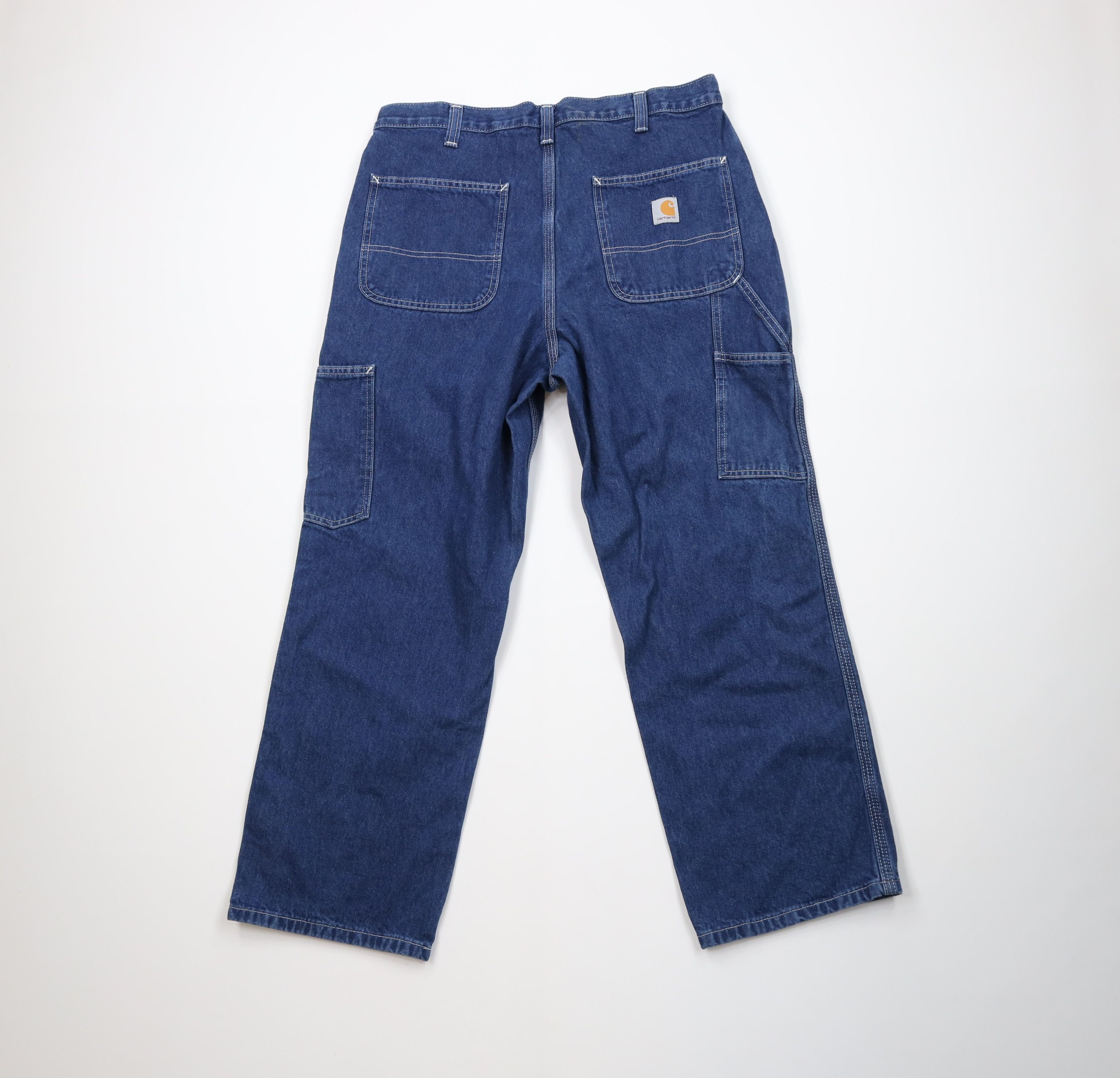 Carhartt Vintage Carhartt Spell Wide Leg Dungaree Denim Jeans Blue Size US 34 / EU 50 - 9 Thumbnail
