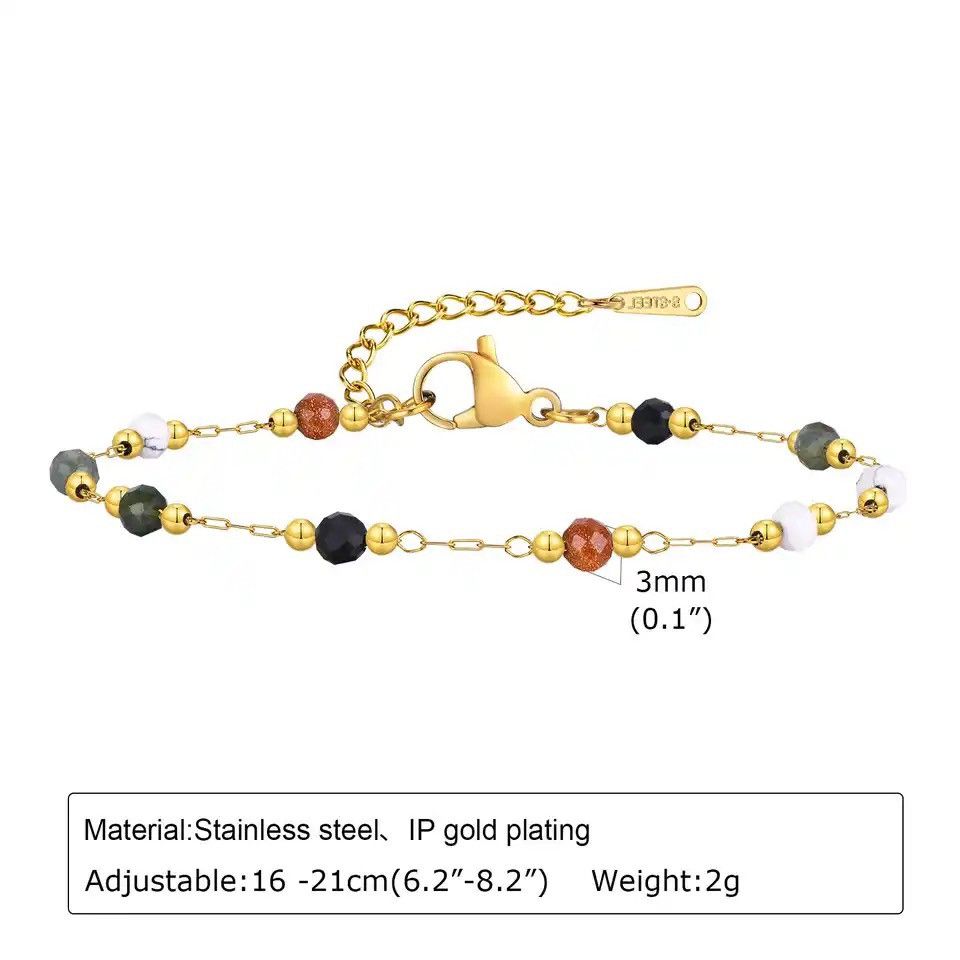 Other Natural Stone Beads Satellite Chain Bracelet Size ONE SIZE - 2 Thumbnail