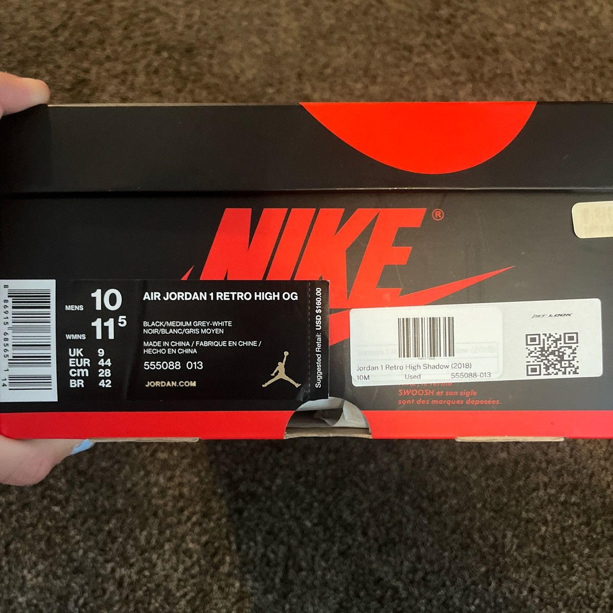 Jordan Brand 2018 Shadow Jordan 1 Size US 10 / EU 43 - 5 Thumbnail