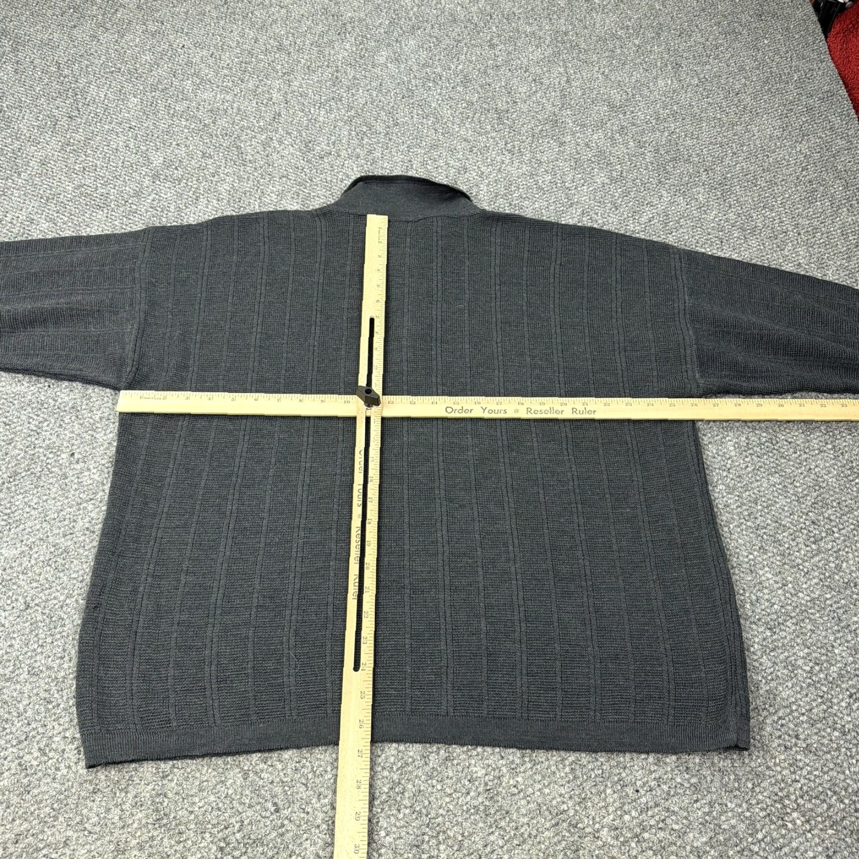 Murano VINTAGE Murano Sweater Mens XL Gray Wool Blend Polo Knit Made In Italy Long Sleeve Size US XL / EU 56 / 4 - 4 Thumbnail