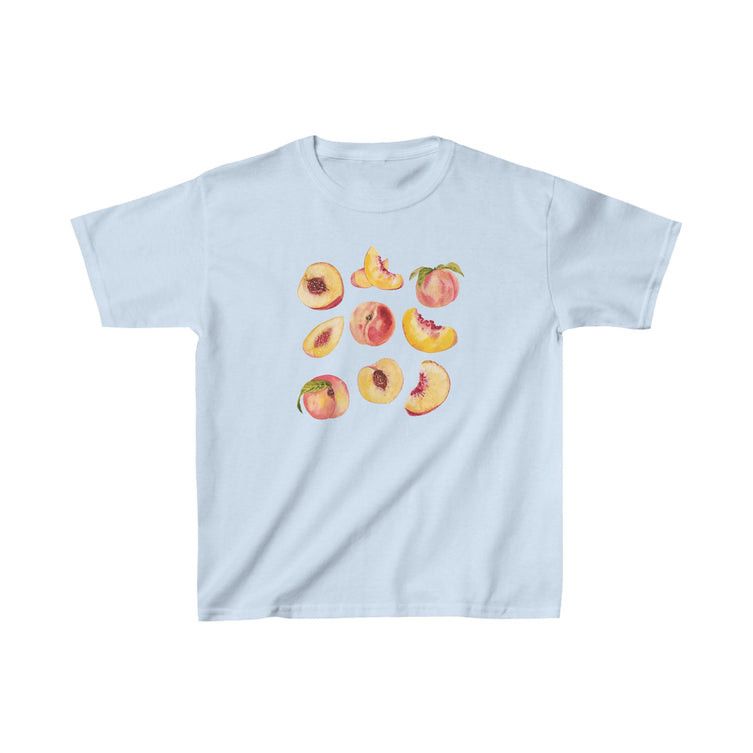 Other Blue Peaches Baby Tee – Cute Fruit Graphic Fitted Tee Size S / US 4 / IT 40 - 3 Thumbnail