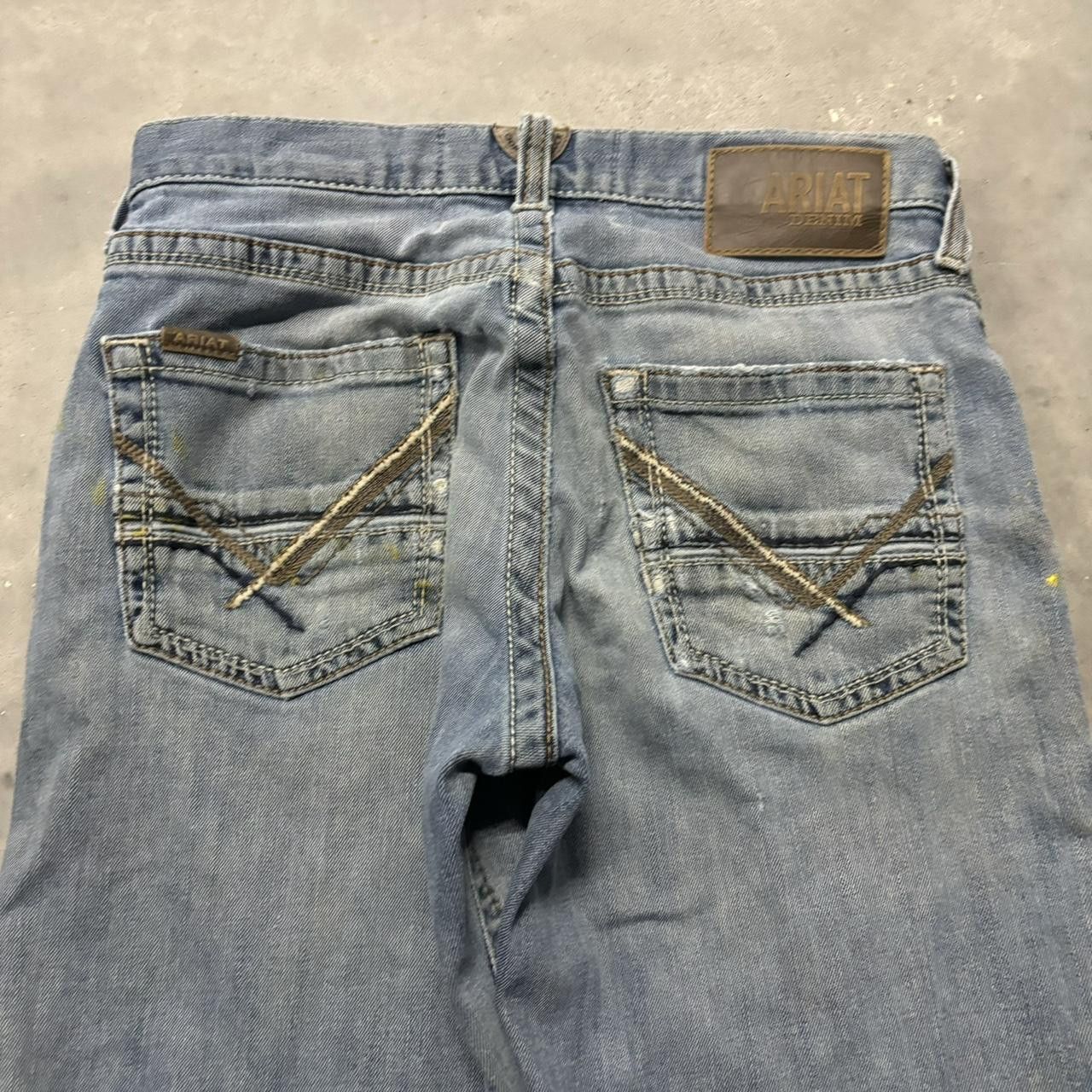 Japanese Brand × Vintage Crazy Vintage Y2K/2000s Grunge Faded Medium Wash Bootcut Denim Jeans! Size US 30 / EU 46 - 7 Thumbnail