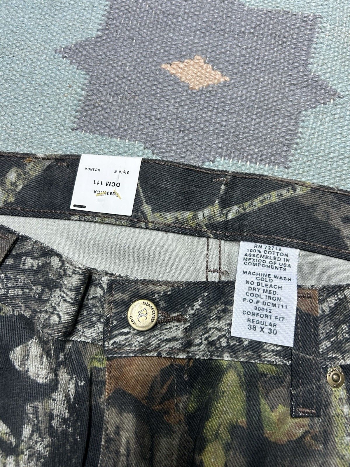 Vintage NEW Vintage diamond cut jeans mossy oak camo NWT men’s 38x30 Size US 38 / EU 54 - 8 Thumbnail