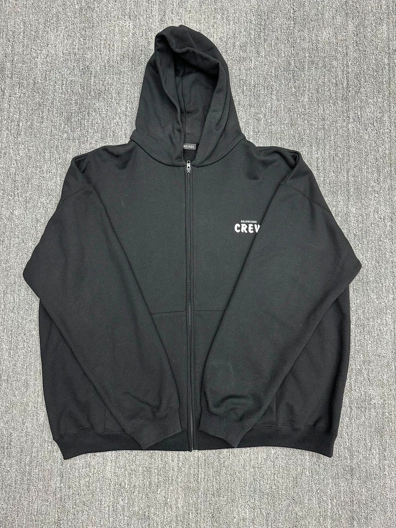 Balenciaga Balenciaga Black crew zipper hoodie Size US XS / EU 42 / 0 - 1 Thumbnail