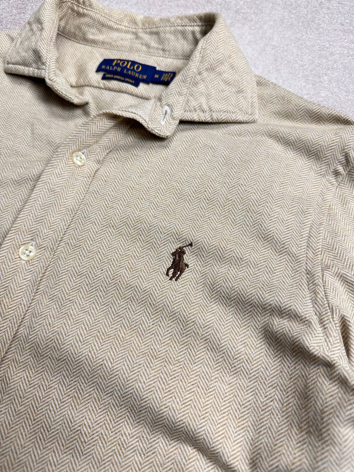 Polo Ralph Lauren Vintage Polo Ralph Lauren Old Money Beige Shirt M Size US M / EU 48-50 / 2 - 3 Thumbnail