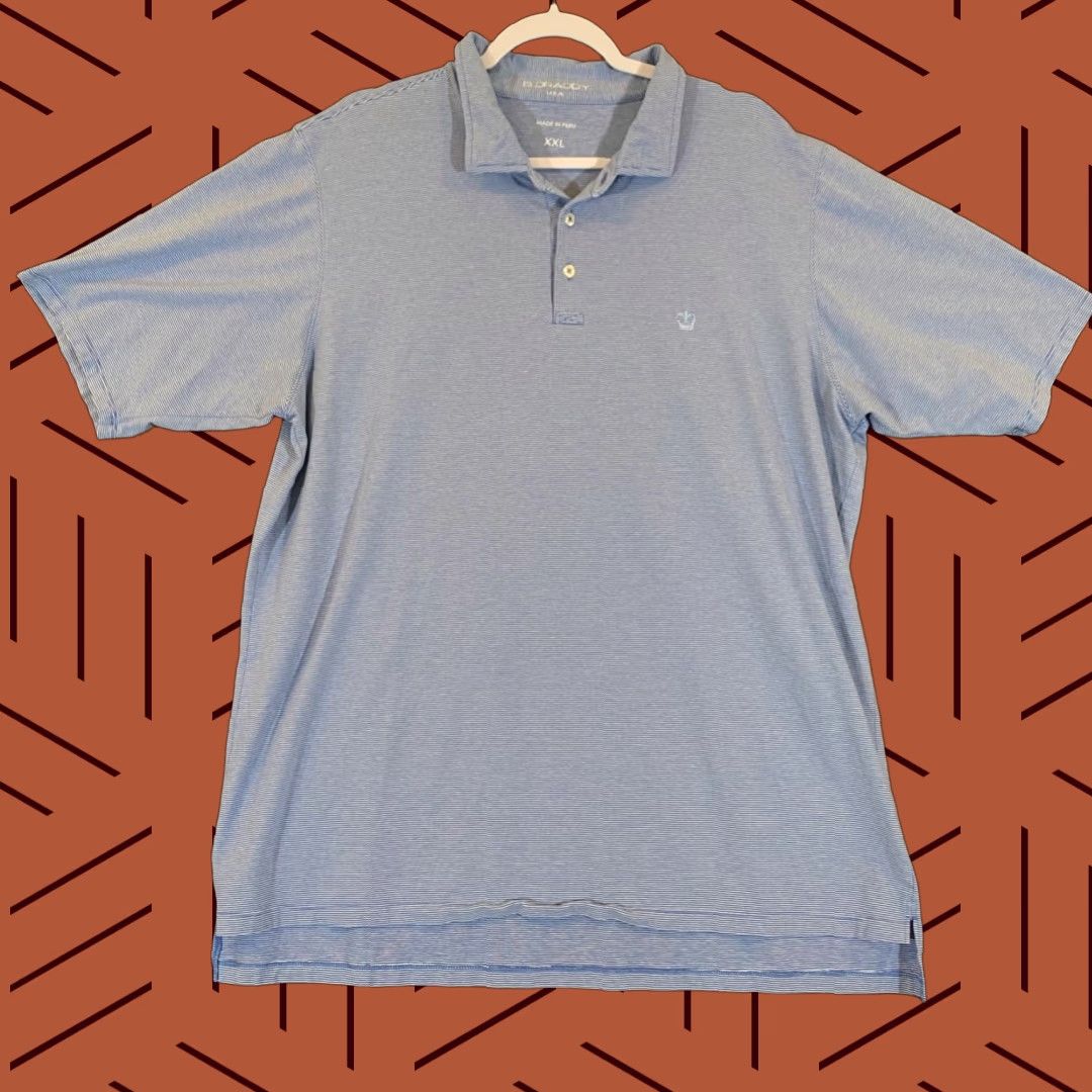 Vintage B Draddy Polo Shirt Mens 2XL Blue White Kings Creek Country Club Golf DE Sport Size US XXL / EU 58 / 5 - 1 Thumbnail