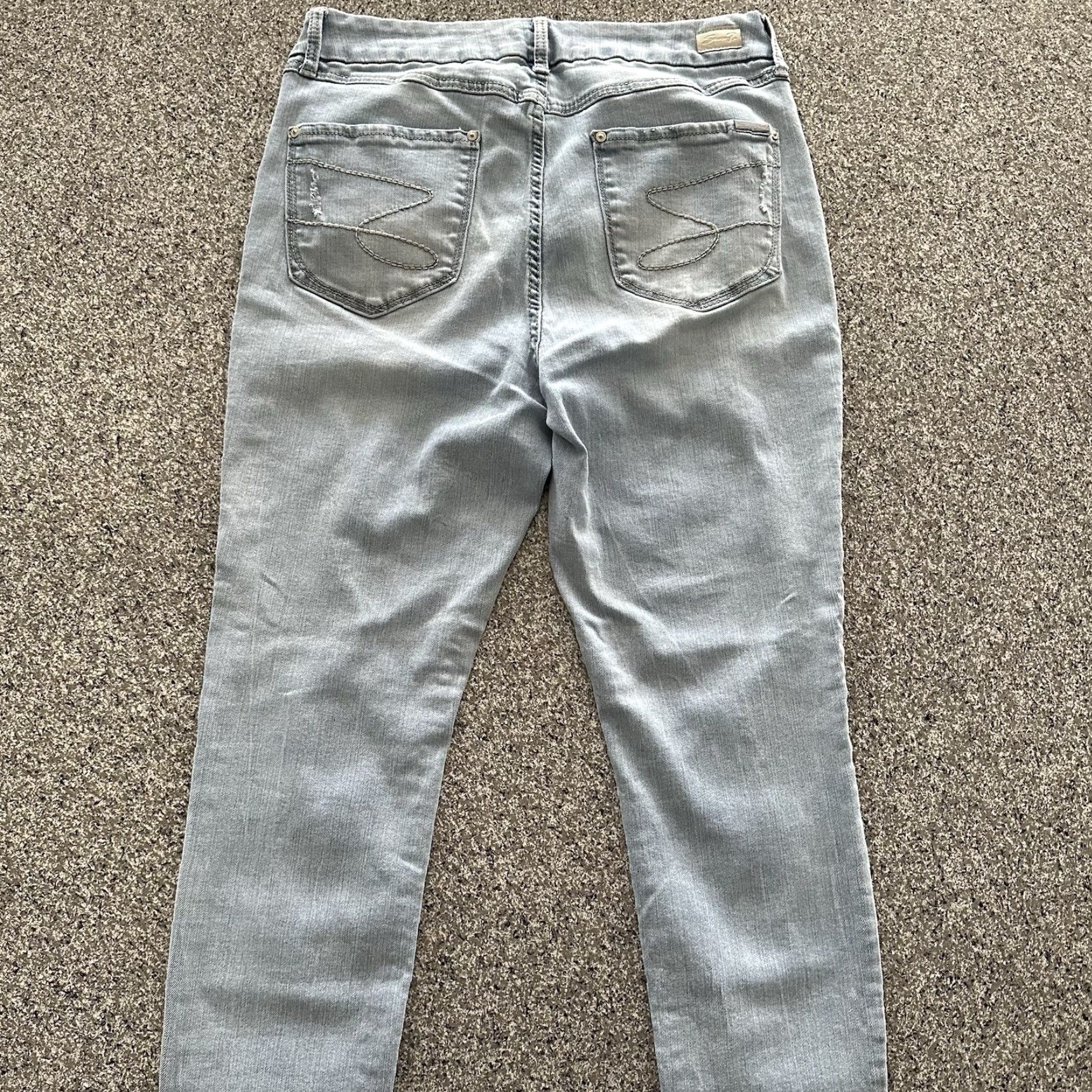 Vintage Seven7 Jeans Womens 12 32x29 High Rise Slimming Stretch Light Wash Denim Jeans Size 24" / US 00 / IT 34 - 4 Thumbnail
