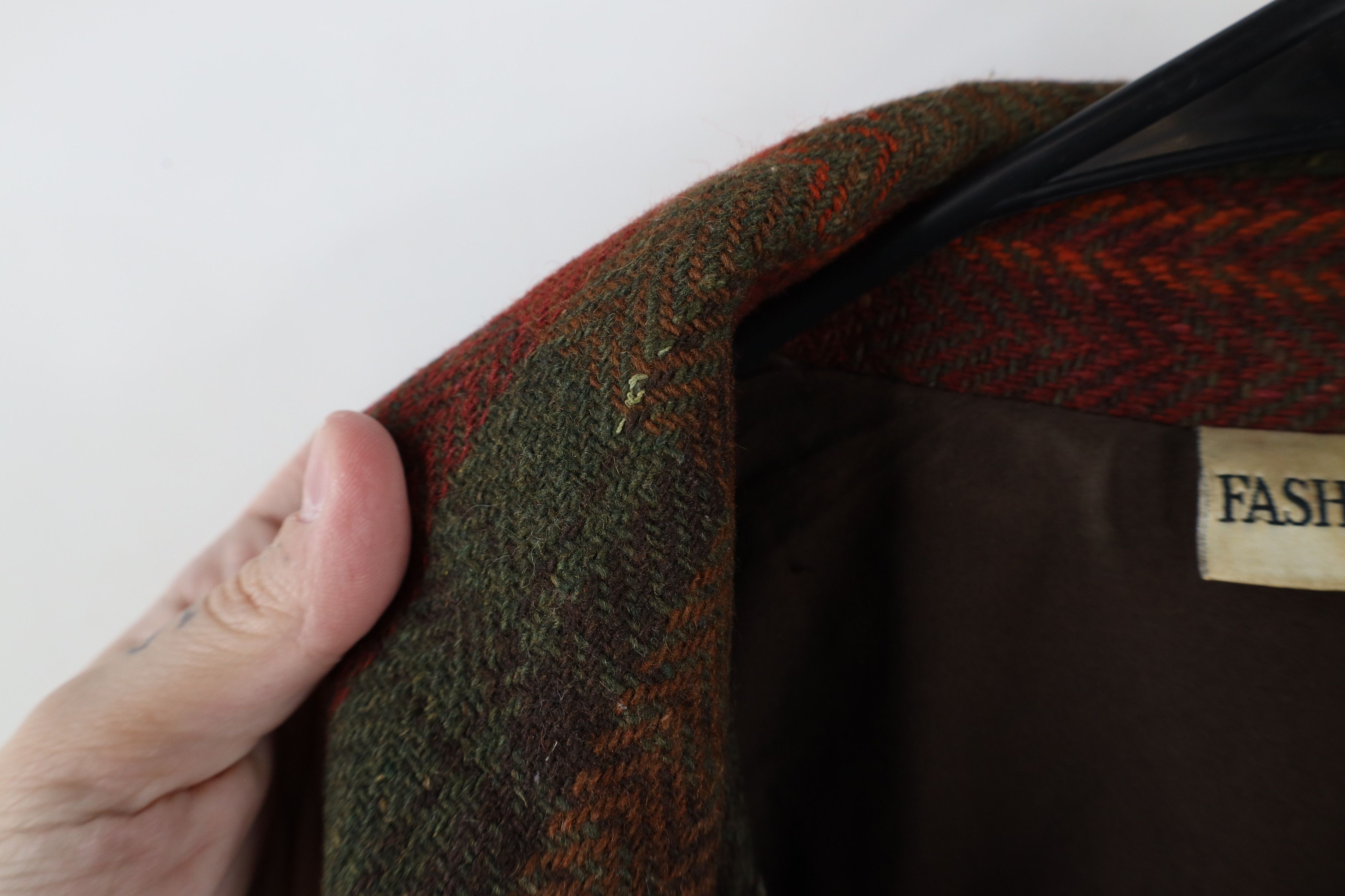 Vintage Vintage 90s Streetwear Back Wool Tweed Bomber Jacket Plaid Size 3XL / US 20-22 - 8 Thumbnail