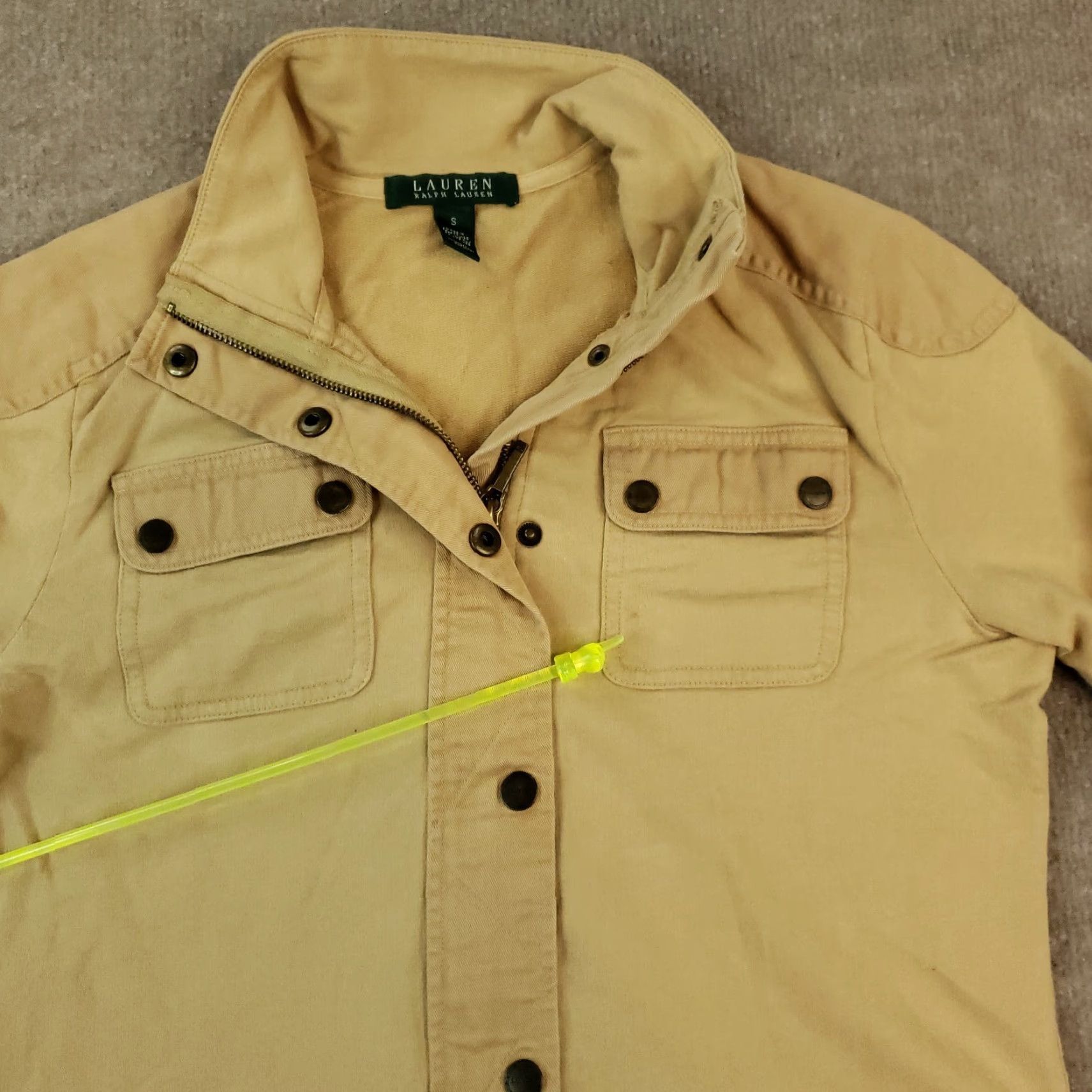 Ralph Lauren Lauren Ralph Lauren Jacket Womens Small Beige Lightweight Full Zip Snap Button Regular Fit - Beig Size S / US 4 / IT 40 - 7 Thumbnail