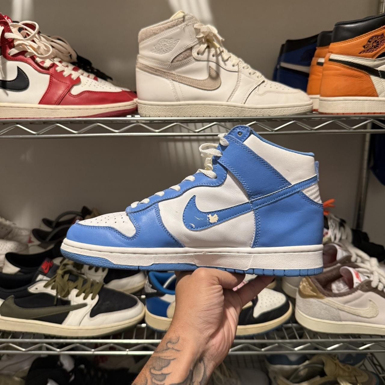 Nike 1999 Nike dunk UNC Size US 9 / EU 42 - 2 Thumbnail