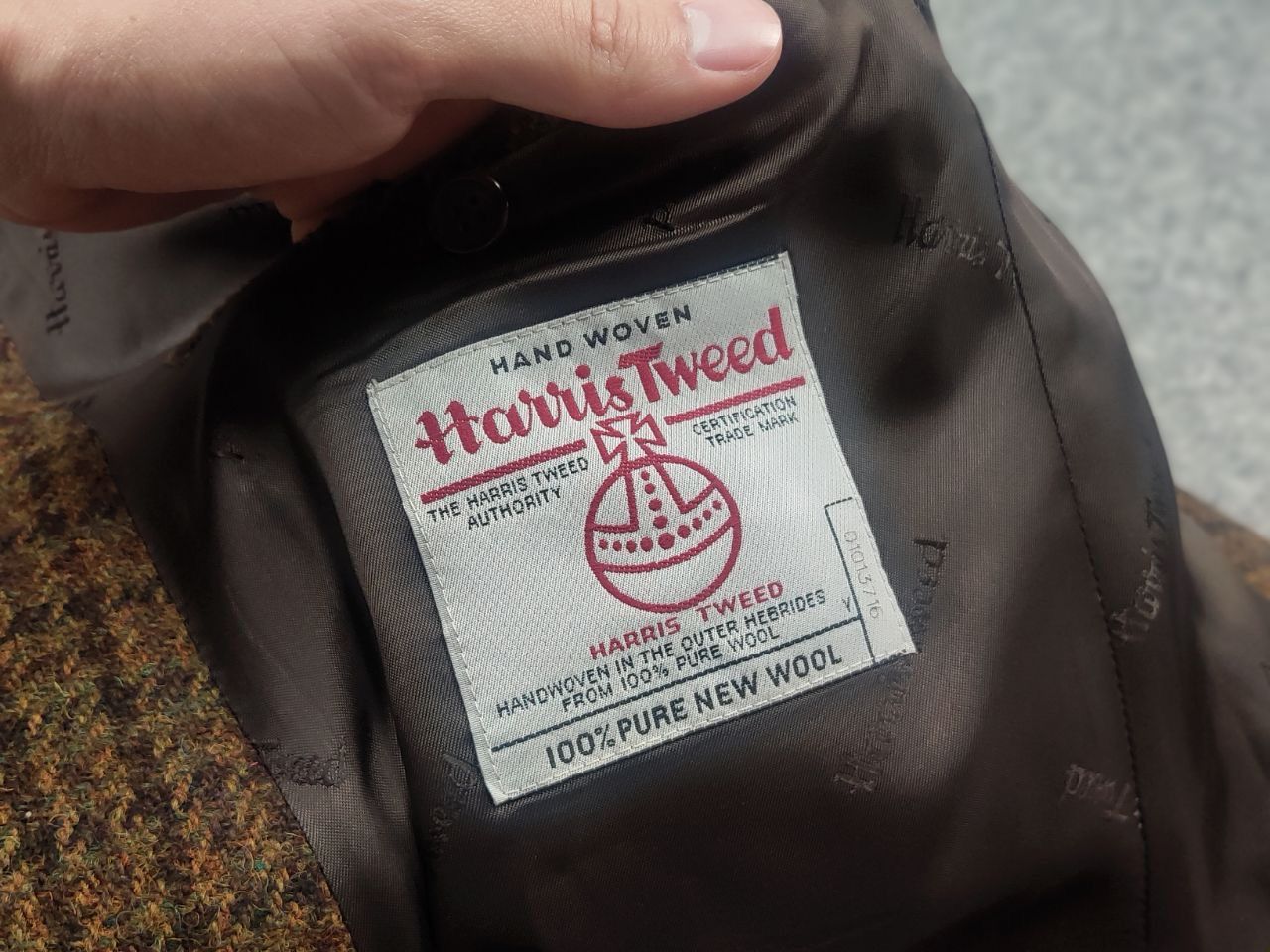 Harris Tweed Vintage 90's Harris Tweed Dark Check Wool Blazer Jacket Size US L / EU 52-54 / 3 - 16 Thumbnail