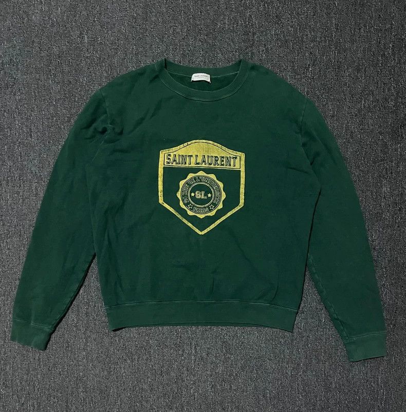 Saint Laurent Paris Saint Laurent Paris Washed green hoodie-2507 Size US M / EU 48-50 / 2 - 1 Thumbnail