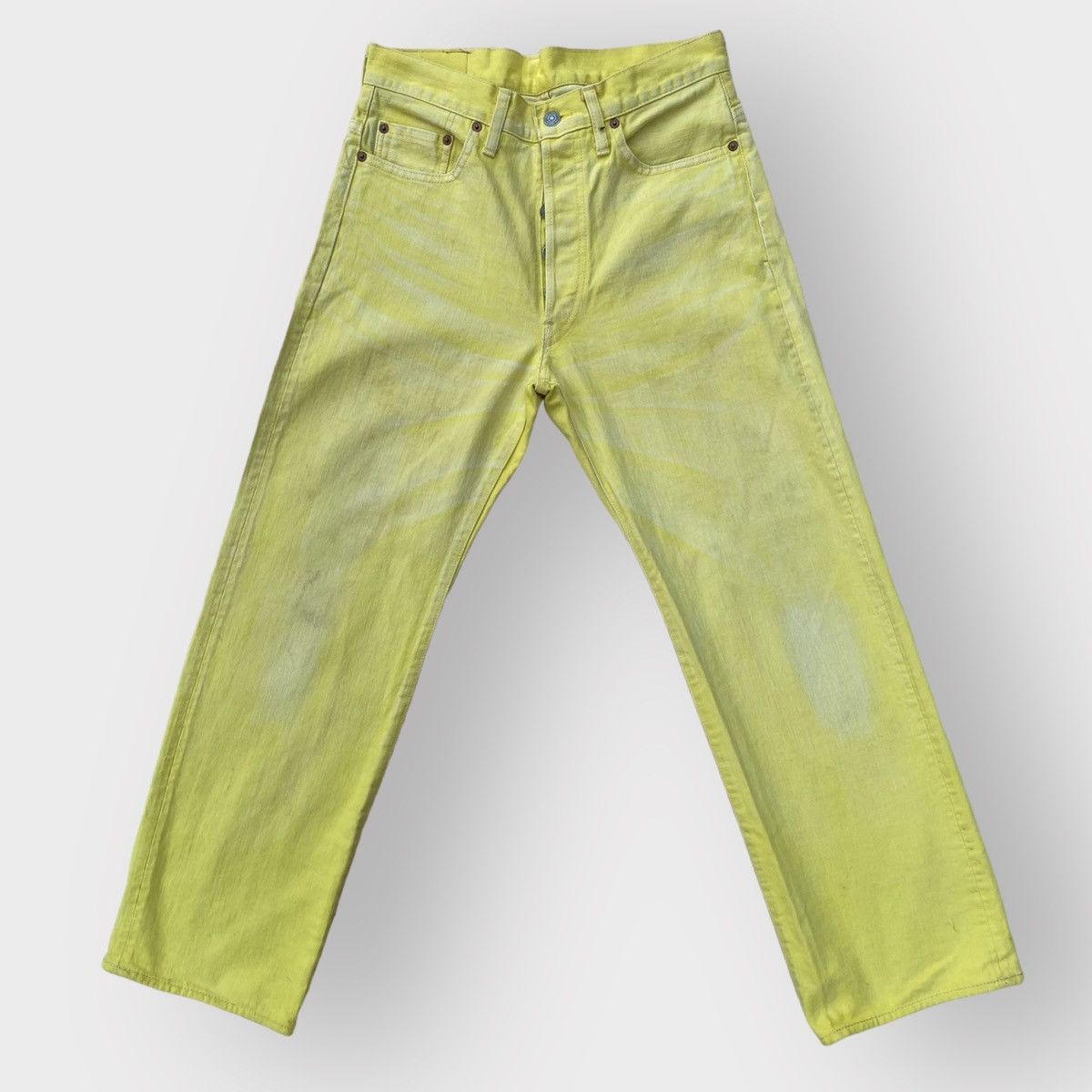 Yohji Yamamoto SS02 Runway Yellow Wash Jeans Size US 32 / EU 48 - 2 Thumbnail