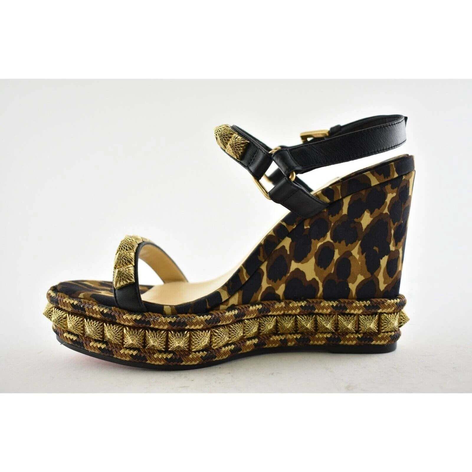 Christian Louboutin Christian Louboutin Pira Ryad 110 Black Leopard Platform Size US 5 / IT 35 - 9 Thumbnail