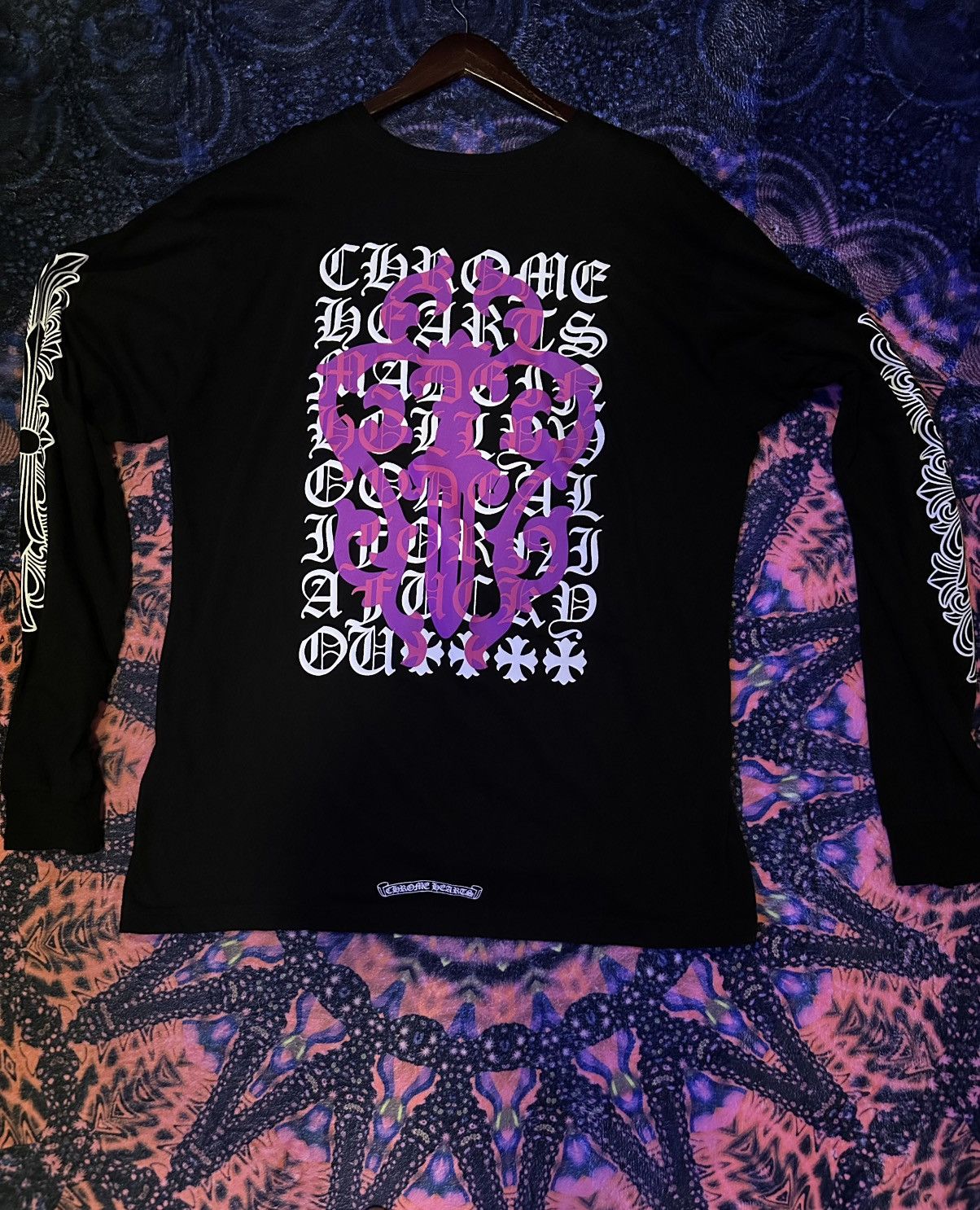 Chrome Hearts Chrome Hearts Purple Dagger Long Sleeve XXL Size US XXL / EU 58 / 5 - 11 Thumbnail