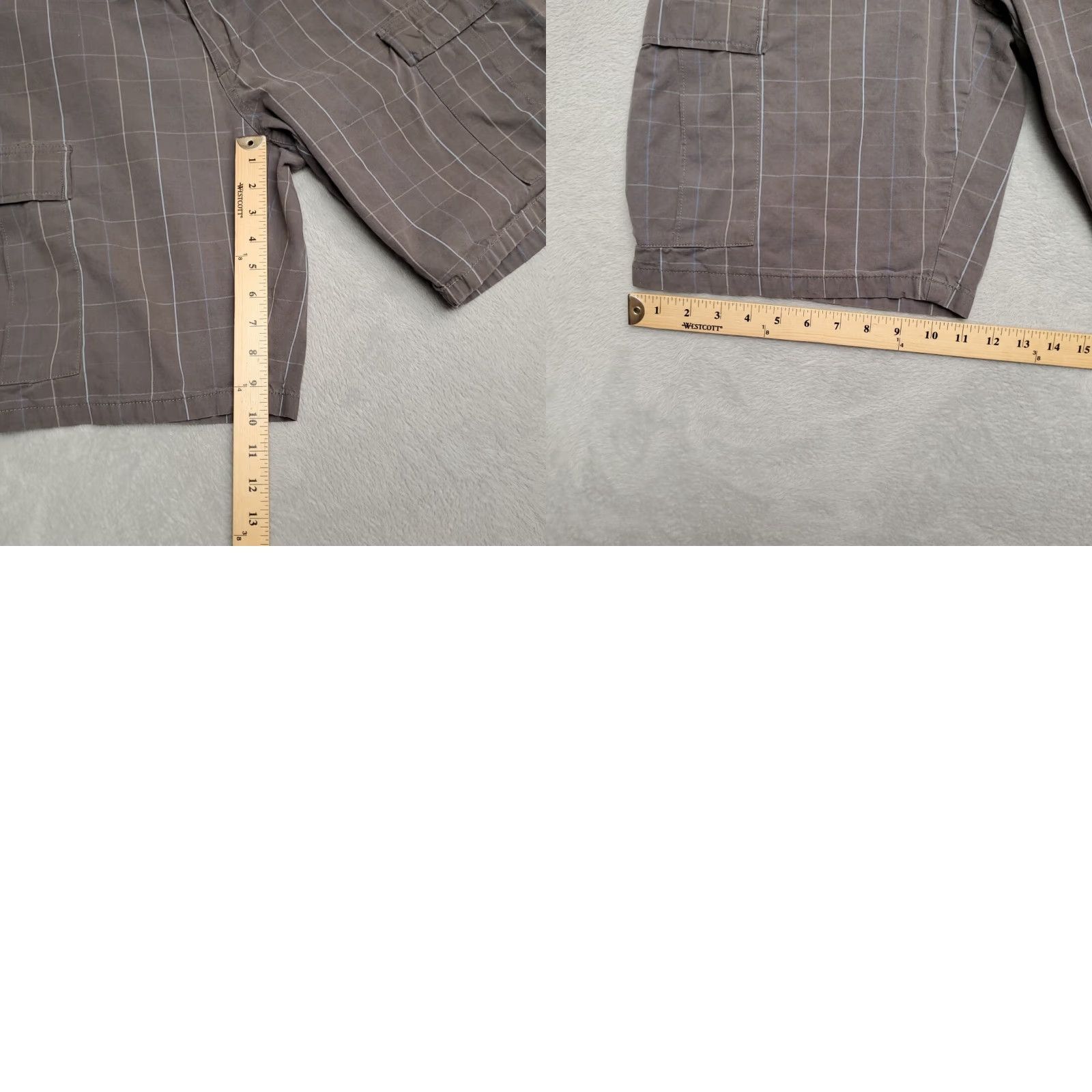 Patagonia Patagonia Shorts Mens 34 Gray Blue Window Pane Plaid Lightweight Outdoors Gorp Bermuda Regular Waist 34 Pockets Belt Loops Cotton Casual Mens Size US 34 / EU 50 - 8 Thumbnail