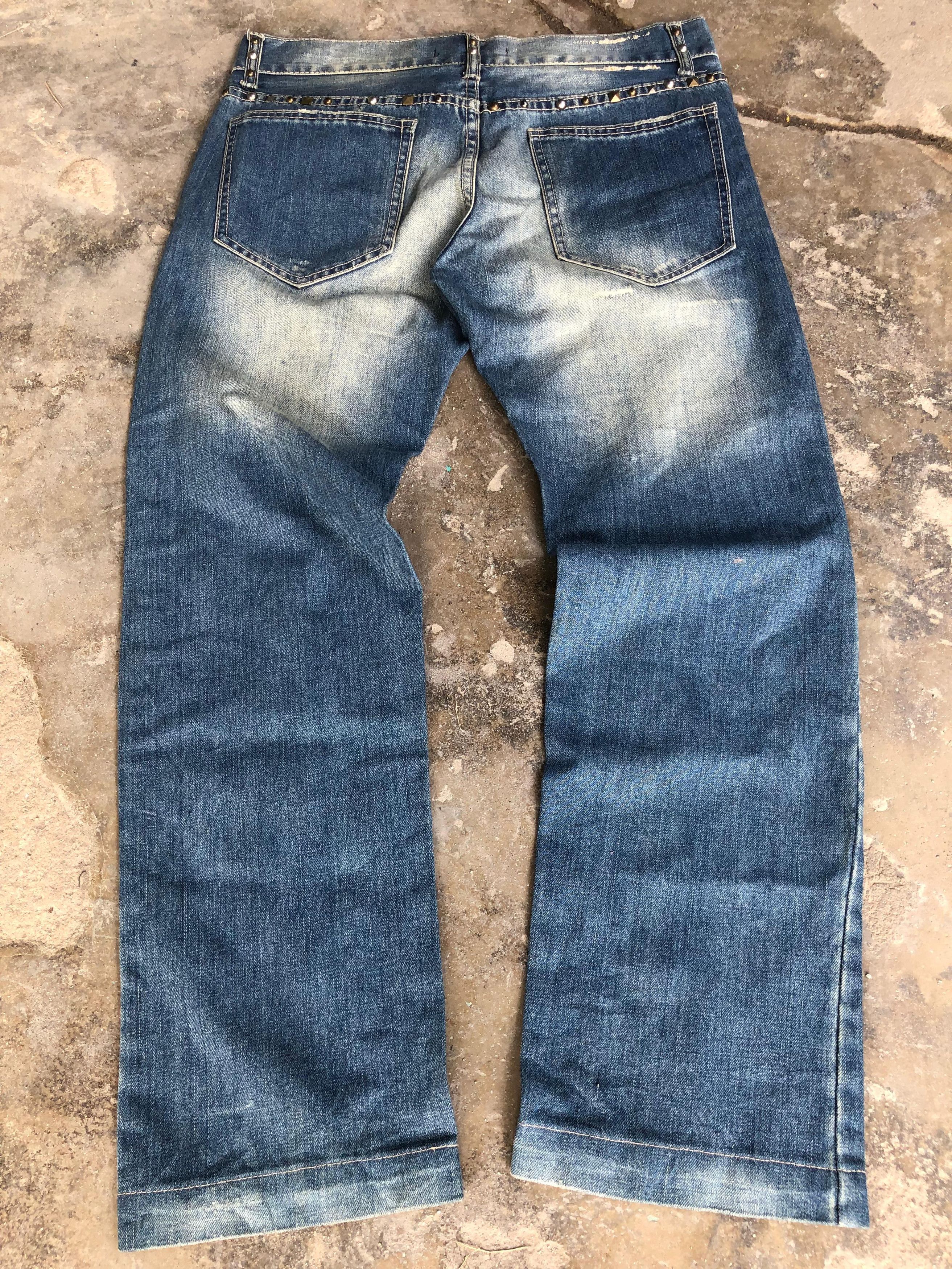 Dolce & Gabbana Dolce & Gabbana Studed Crushed Jeans Size US 34 / EU 50 - 3 Thumbnail