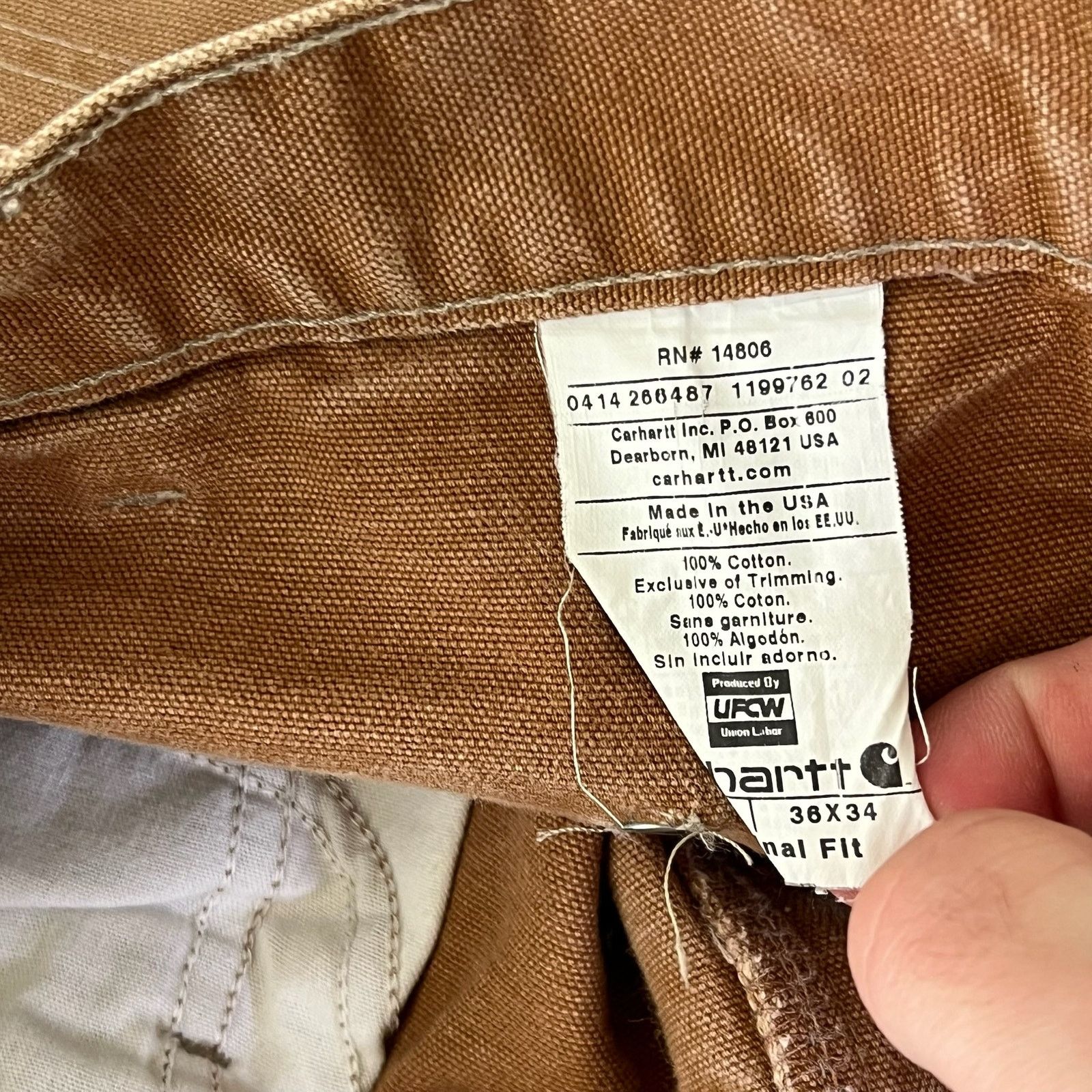 Carhartt × Vintage Carhartt brown double knee work wear carpenter pants Size US 34 / EU 50 - 4 Thumbnail