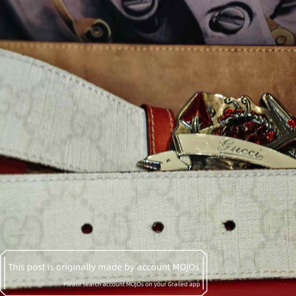 Gucci Sz 85 Gucci Vintage Anchor Logo Buckle Belt mojos5141 Size ONE SIZE - 6 Thumbnail