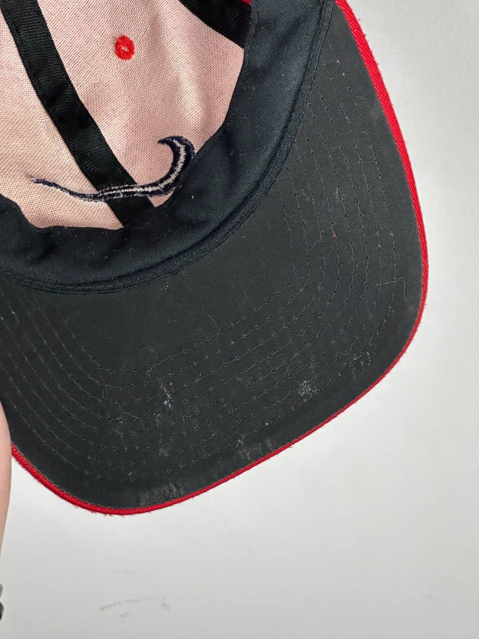 Nike Vintage Nike Rare 90s Red Logo Hat Size ONE SIZE - 6 Thumbnail
