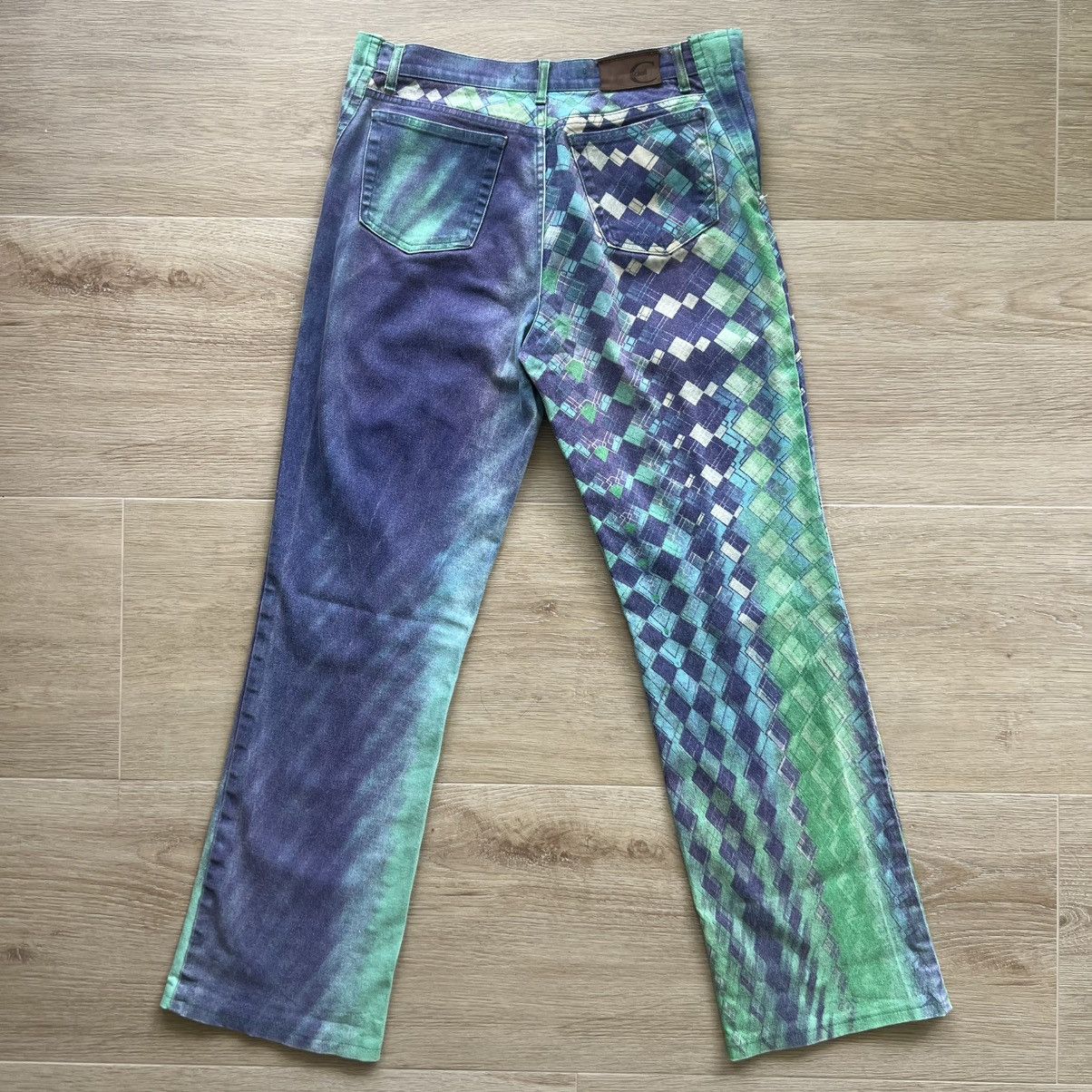 Just Cavalli Just Cavalli Purple/Green Pattern Pants Y2K Size US 29 - 2 Thumbnail