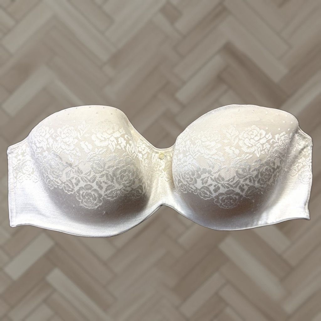 Vintage Soma Bra 44D Ivory Floral Multiway Underwire T-Shirt 44D Womens Size ONE SIZE - 1 Thumbnail