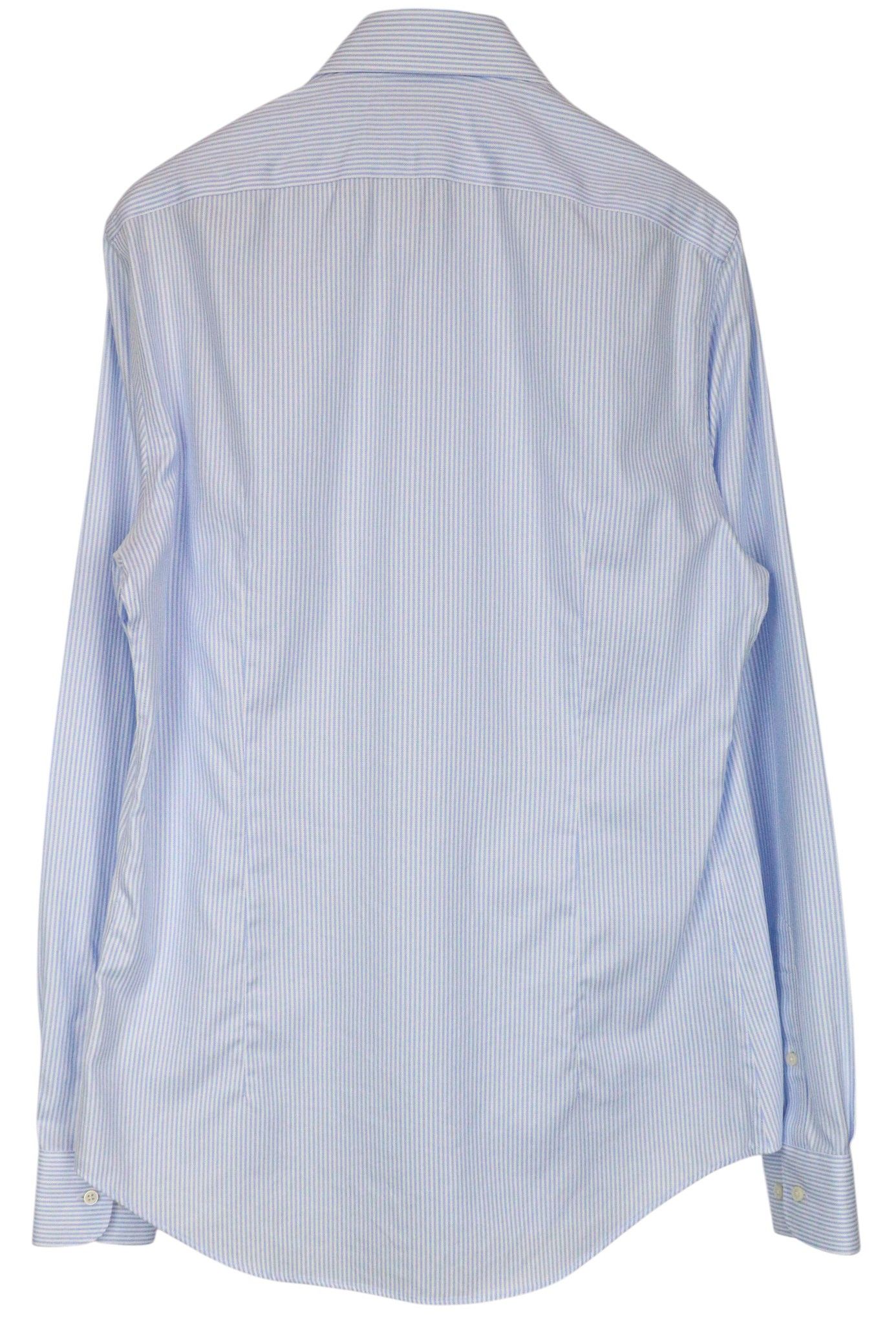Suitsupply 41L/16L Extra Slim Blue Cotton Stripe Shirt 79183 Size 42L - 8 Thumbnail
