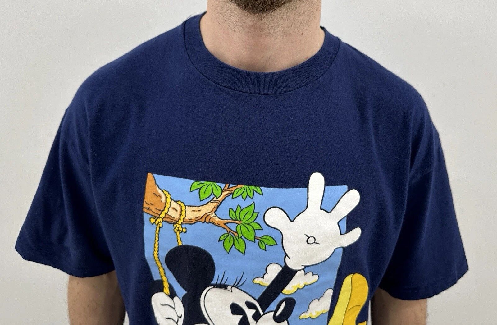 Hanes Vintage Hanes 1990s Shirt Mickey Mouse Disney Single Stitch Size US XL / EU 56 / 4 - 2 Thumbnail