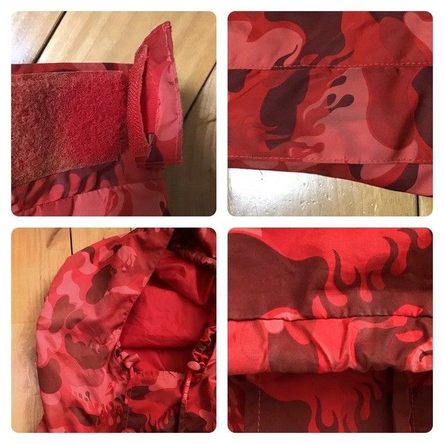 Bape × Nigo BAPE Fire camo red hoodie snowboard jacket APE NIGO flame Size US S / EU 44-46 / 1 - 7 Thumbnail