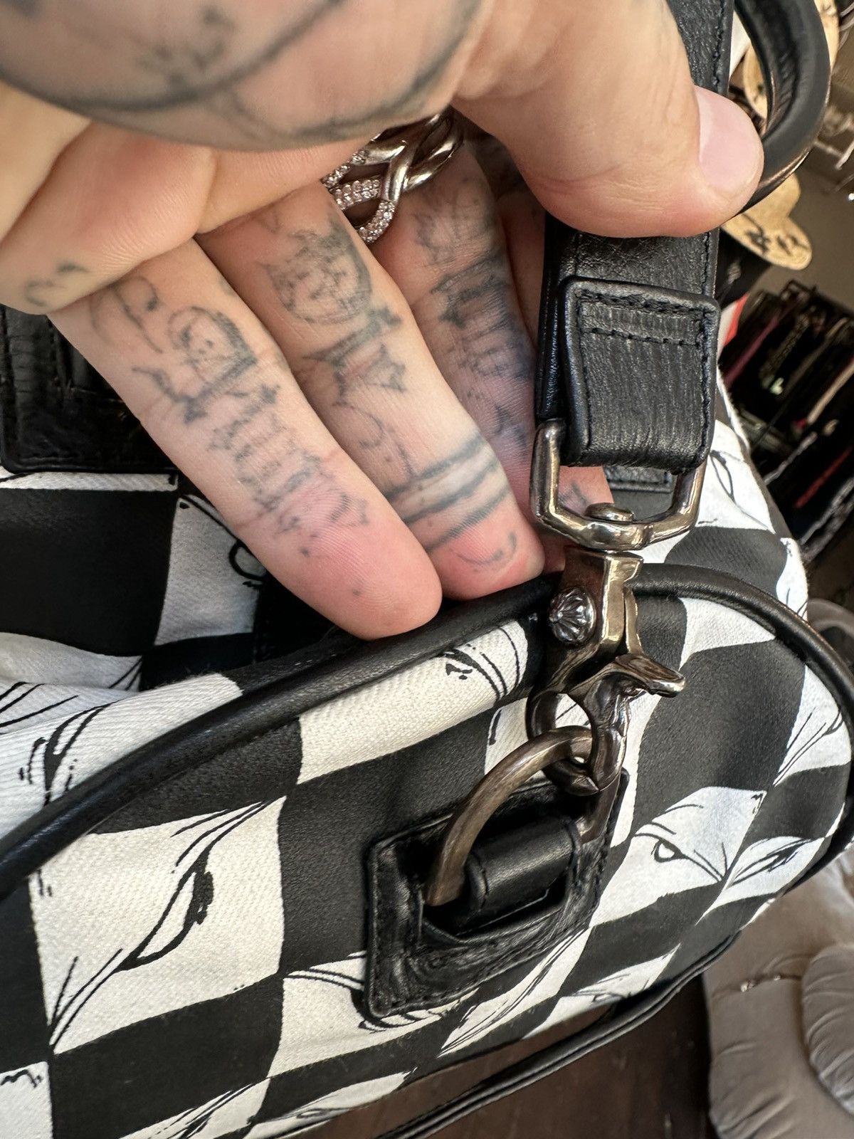 Chrome Hearts Chrome Hearts XXL DUFFLE 2022 Mattyboy NYFW CHECKERD BAG Size ONE SIZE - 7 Thumbnail