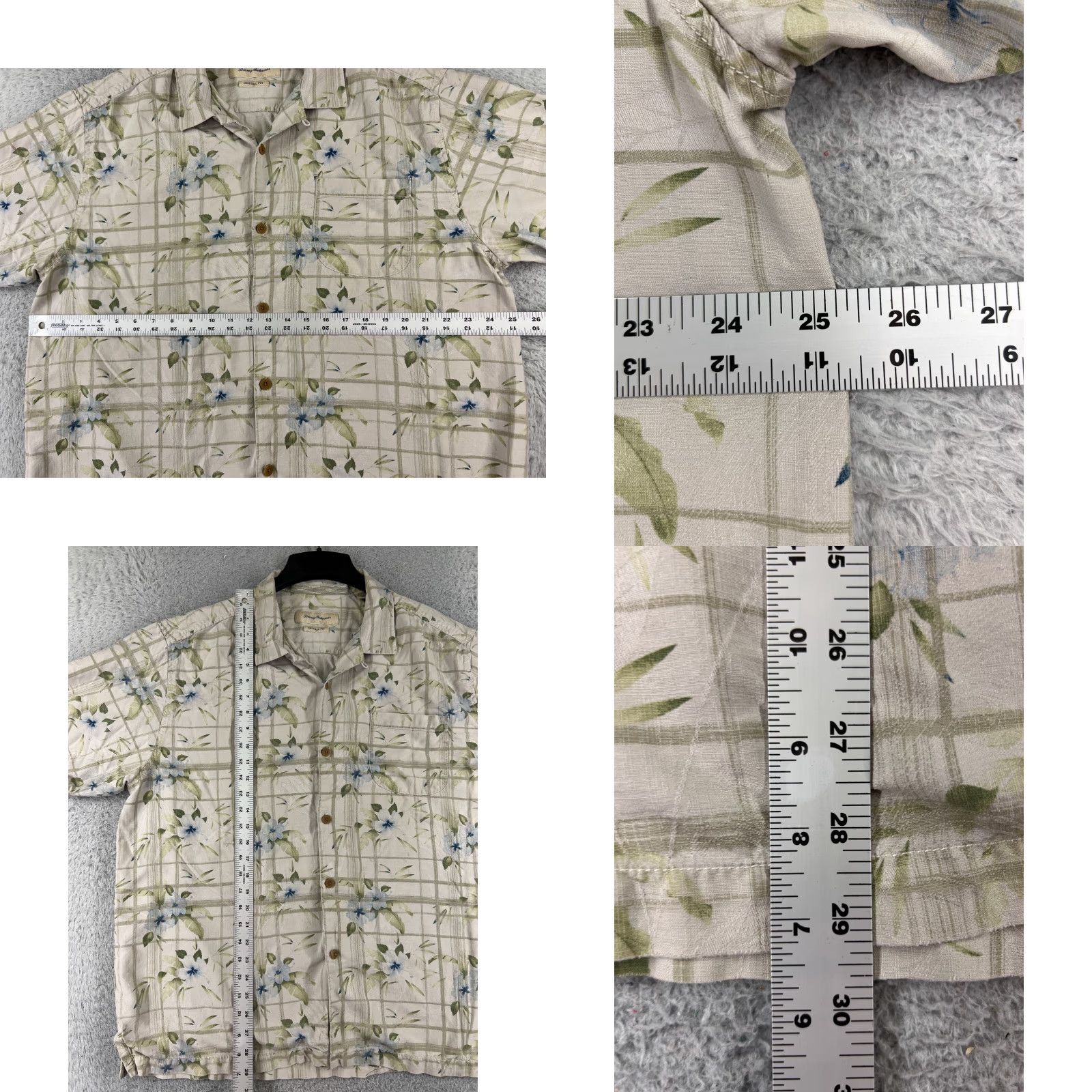 Tommy Bahama Tommy Bahama Shirt Men XL Beige Floral Hawaiian Silk Button Up Pockets Aloha Beach Vacation Resort Button-Up Shirt Size US XL / EU 56 / 4 - 8 Thumbnail
