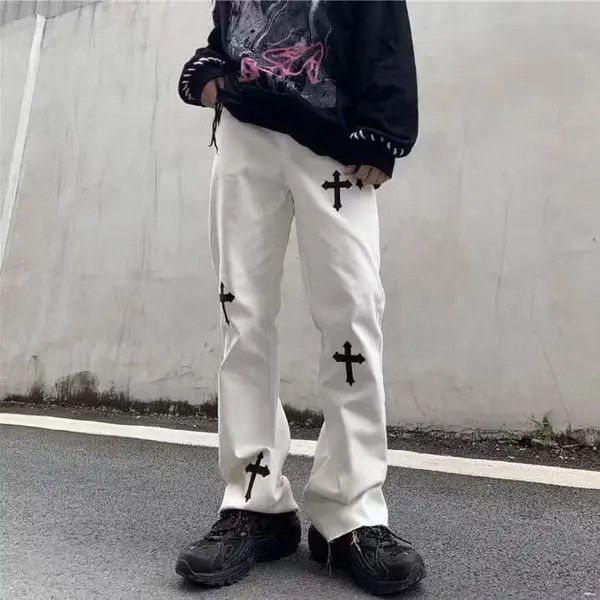 Japanese Brand punk pants with crosses Size US 32 / EU 48 - 2 Thumbnail