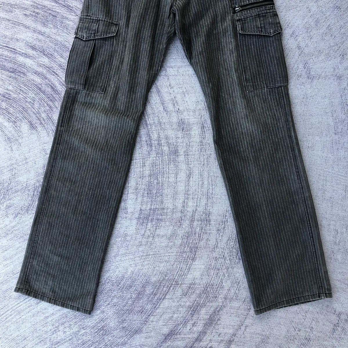 Japanese Brand × Vintage Vintage Cargo Pants Stripe 6 Pocket Tactical Utility Size US 30 / EU 46 - 3 Thumbnail