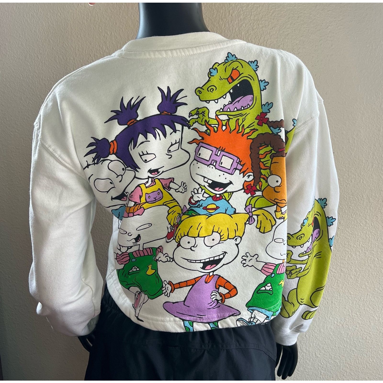 Nickelodeon NICKELODEON-Women's Small Rugrats Cream Crop Top Sweatshirt Size S / US 4 / IT 40 - 2 Thumbnail