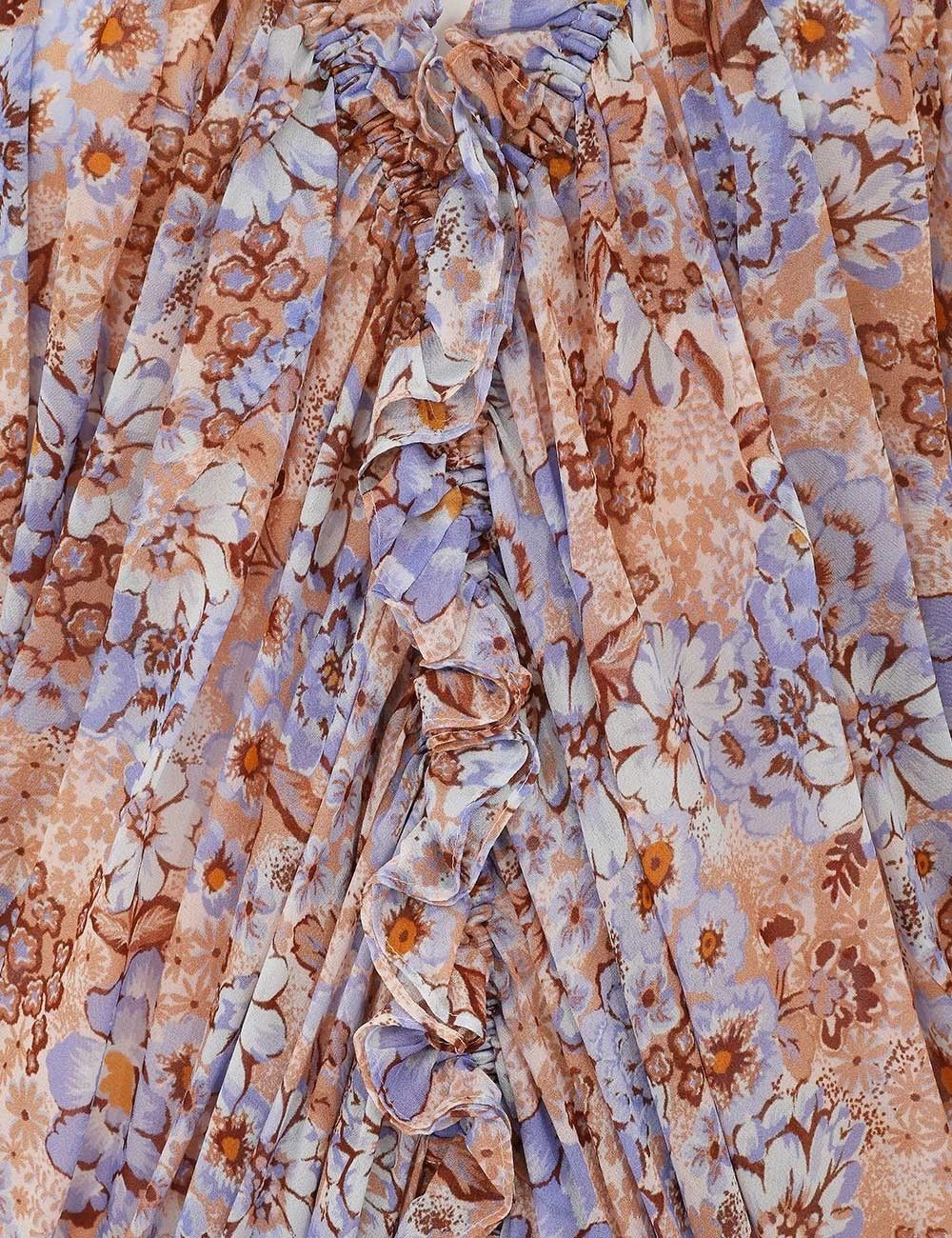Zimmermann oc11z0226 Dawning Plunge Billow DressIn Multicolor Size L / US 10 / IT 46 - 6 Thumbnail