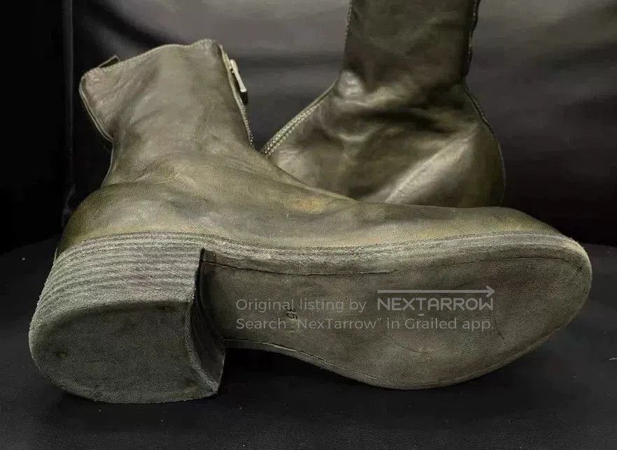 Guidi GUIDI Olive Green Front Zip Boots. Size US 5 / IT 35 - 6 Thumbnail